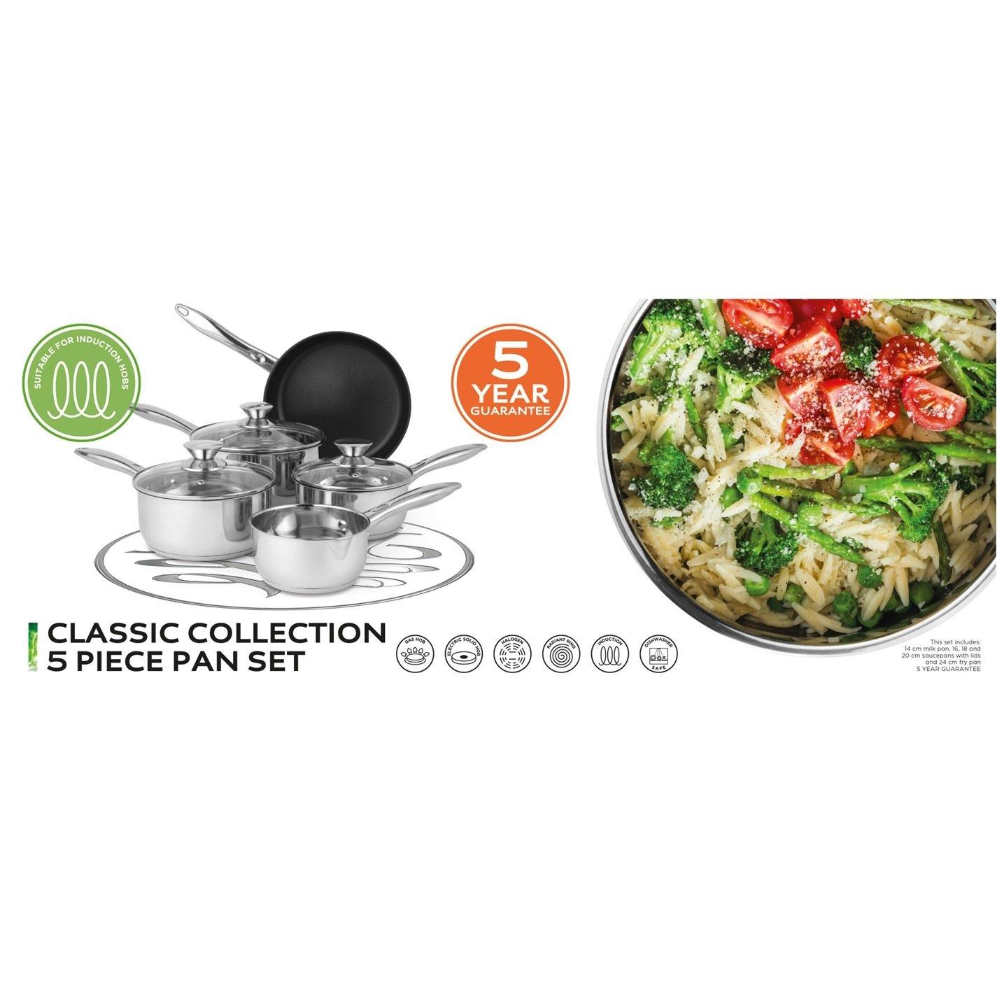 Silver - Russell Hobbs - RH 5pc Classic PanSet 00 - 5