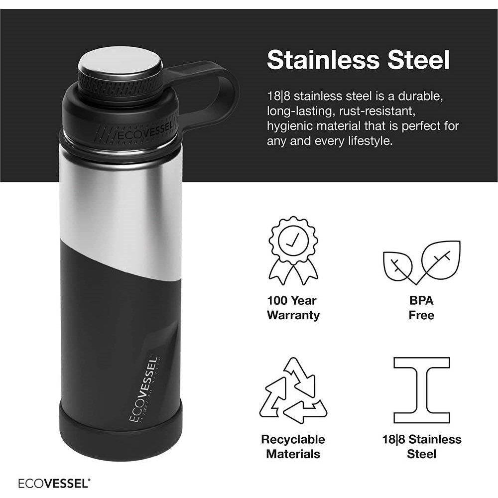 Slate Grey - Ecovessel - The Boulder - 600ml - 3