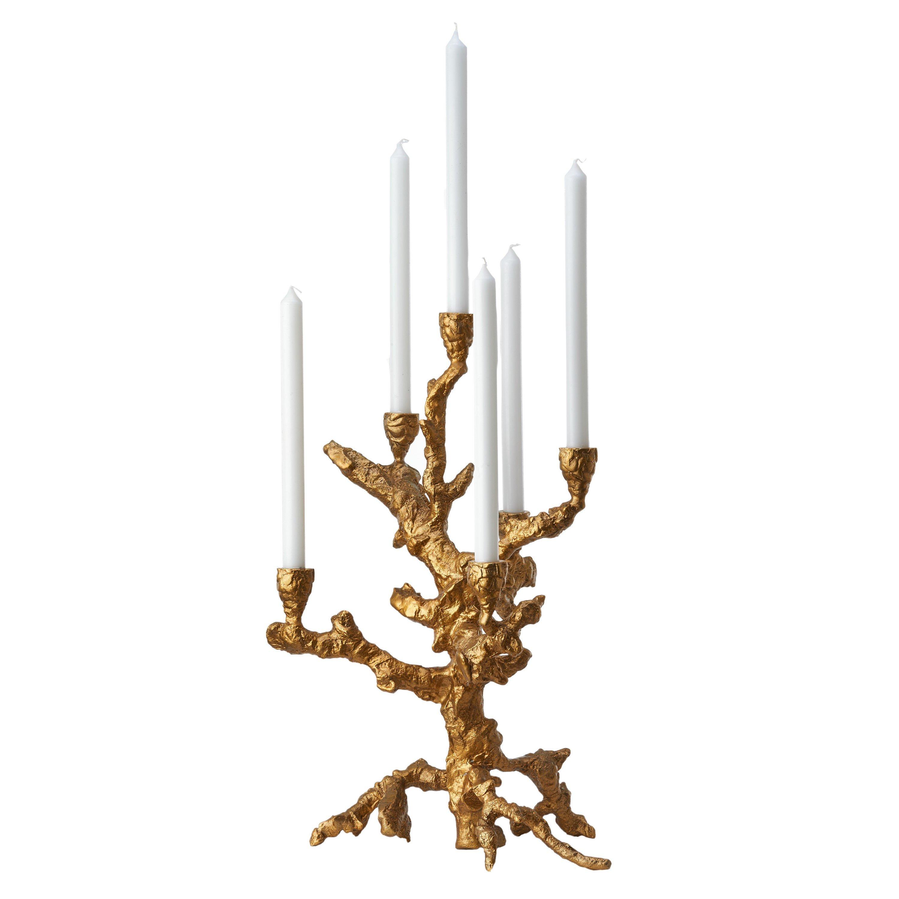 Gold - Pols Potten - Apple Tree Candle Holder- Large - 1