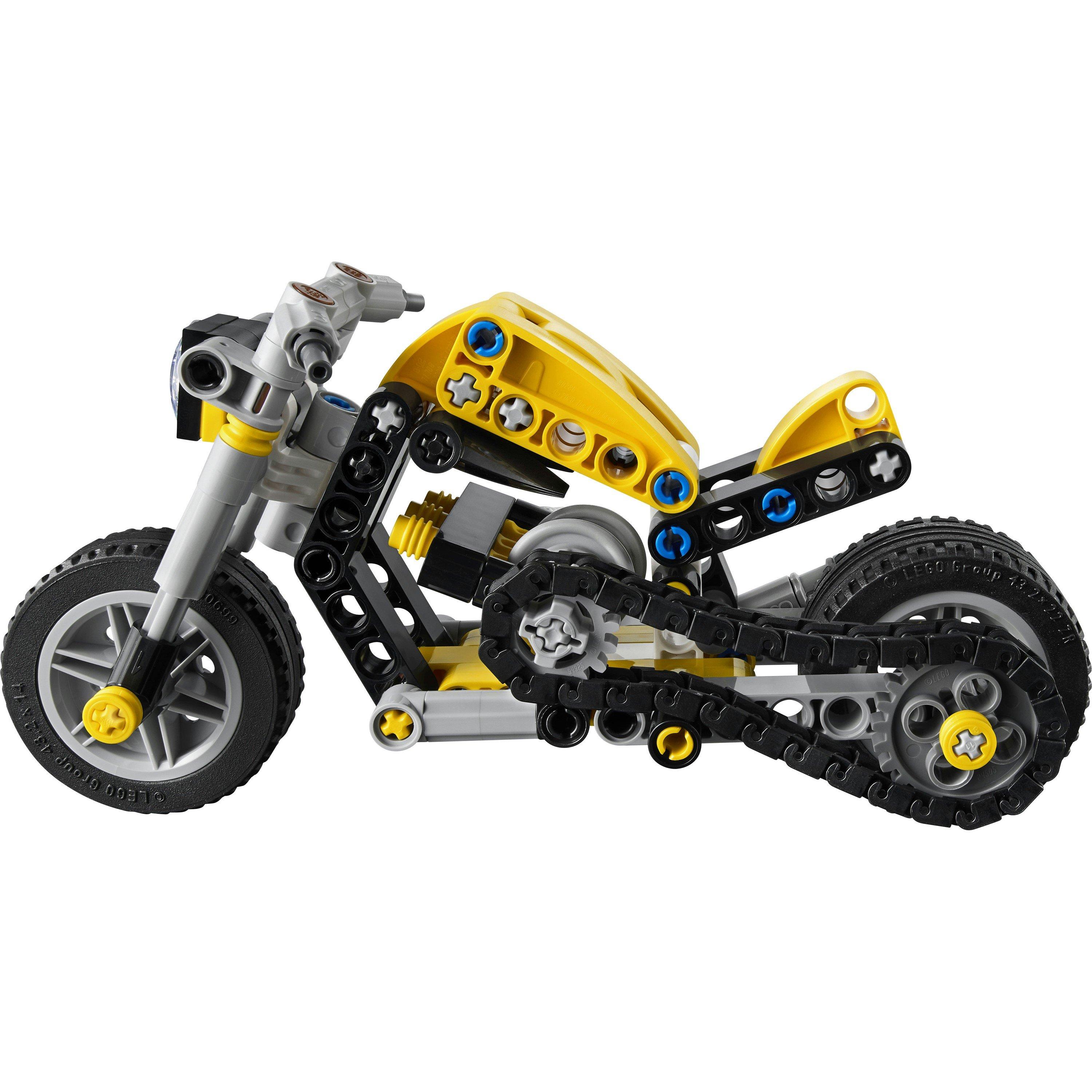 Yellow MCycle - LEGO - Technic Yellow Motorbike Toy Model Kit 42225 - 15