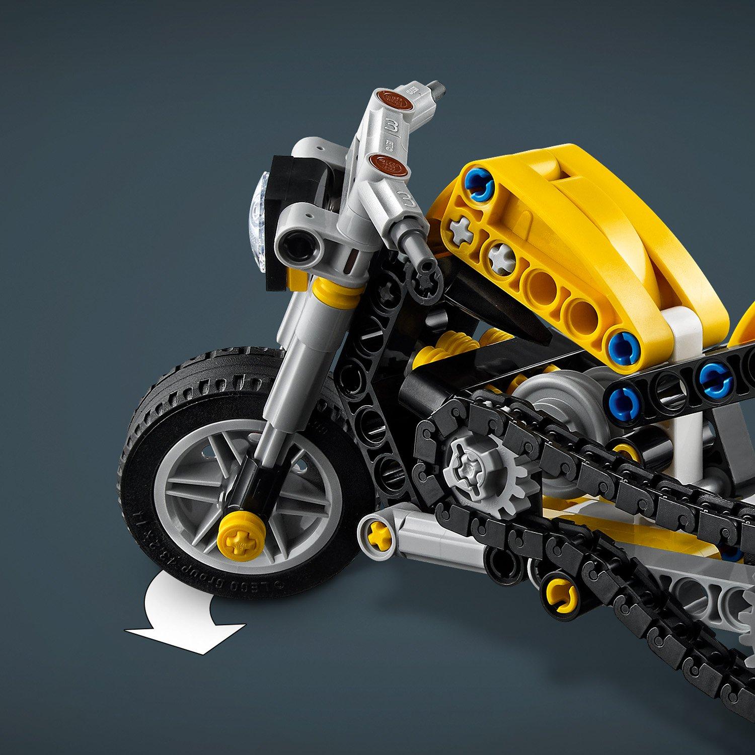 Yellow MCycle - LEGO - Technic Yellow Motorbike Toy Model Kit 42225 - 3