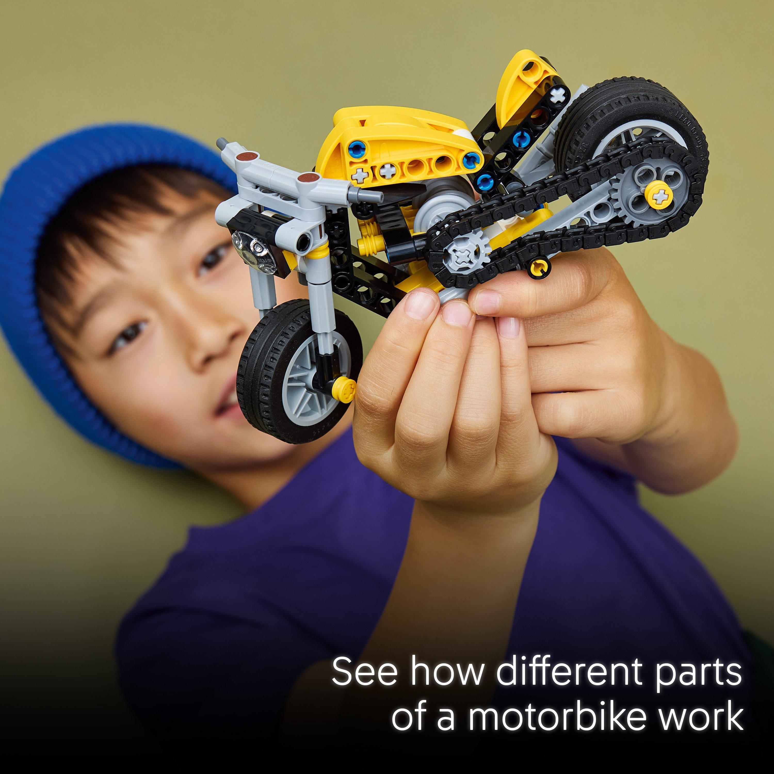 Yellow MCycle - LEGO - Technic Yellow Motorbike Toy Model Kit 42225 - 6