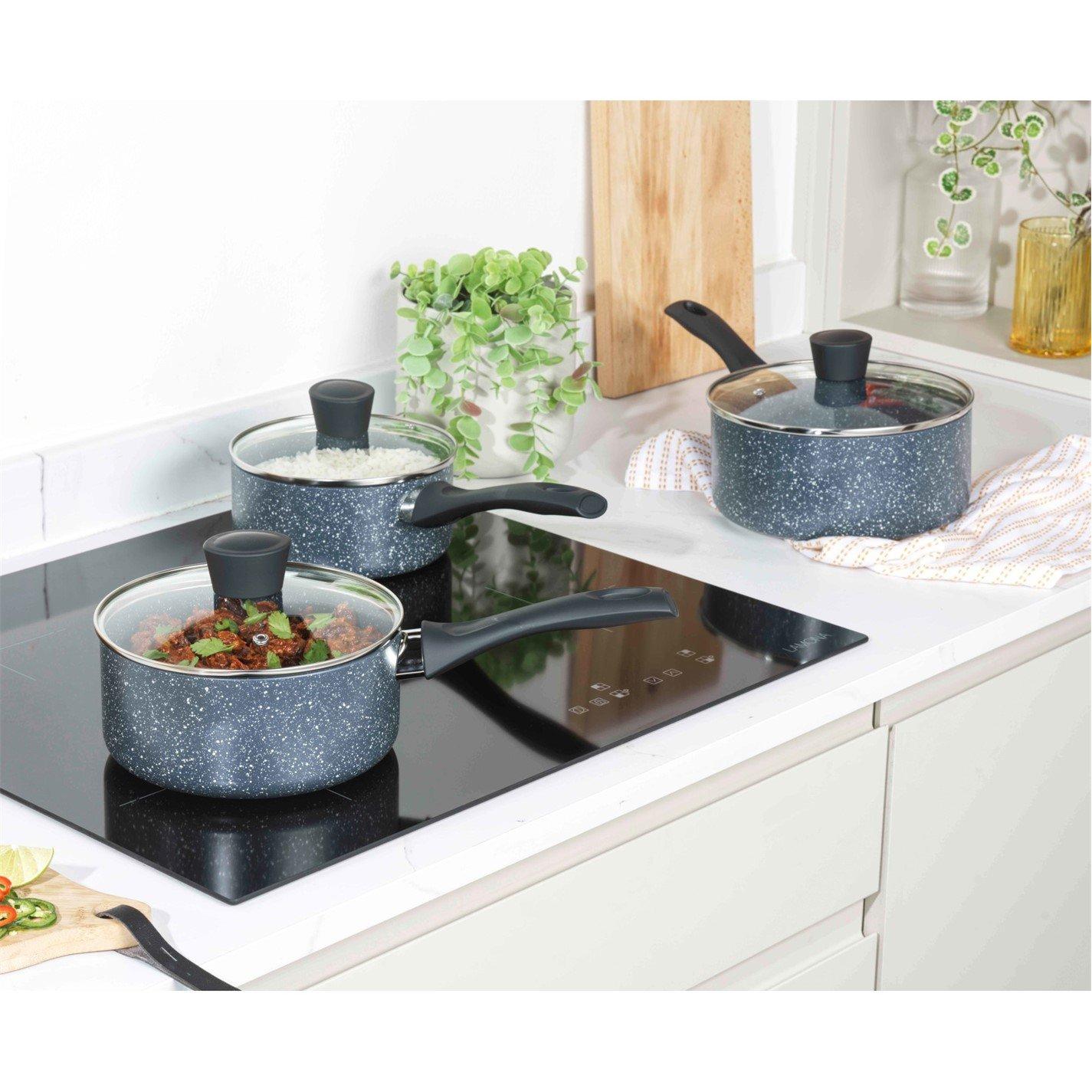 Grey - Russell Hobbs - 3pc Stone PanSet 00 - 4