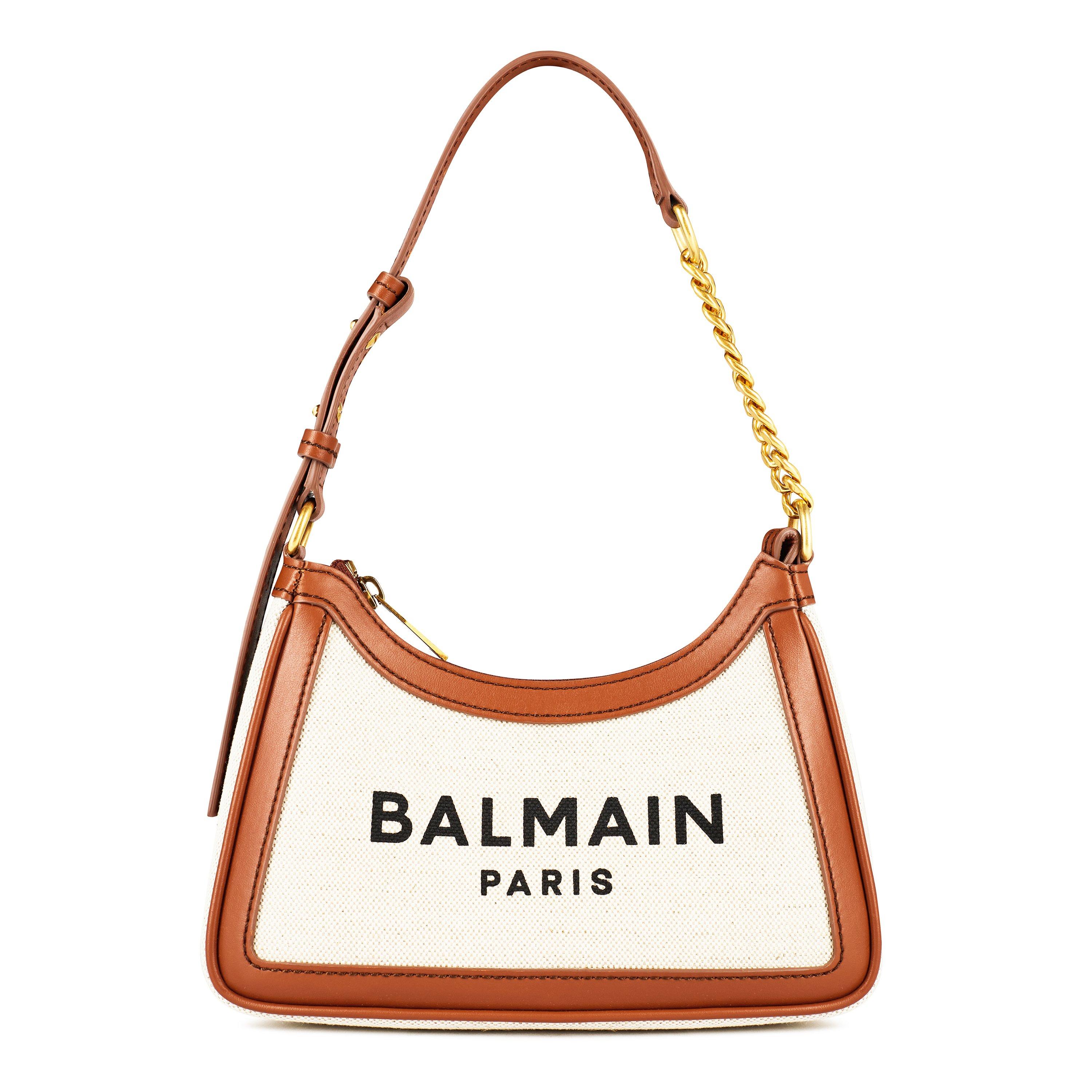 国内発【BALMAIN】B-Army スエード×レザー/ショルダーバッグ Balmain B-Army ハンドバッグ S | ニュートラル | FARFETCH JP