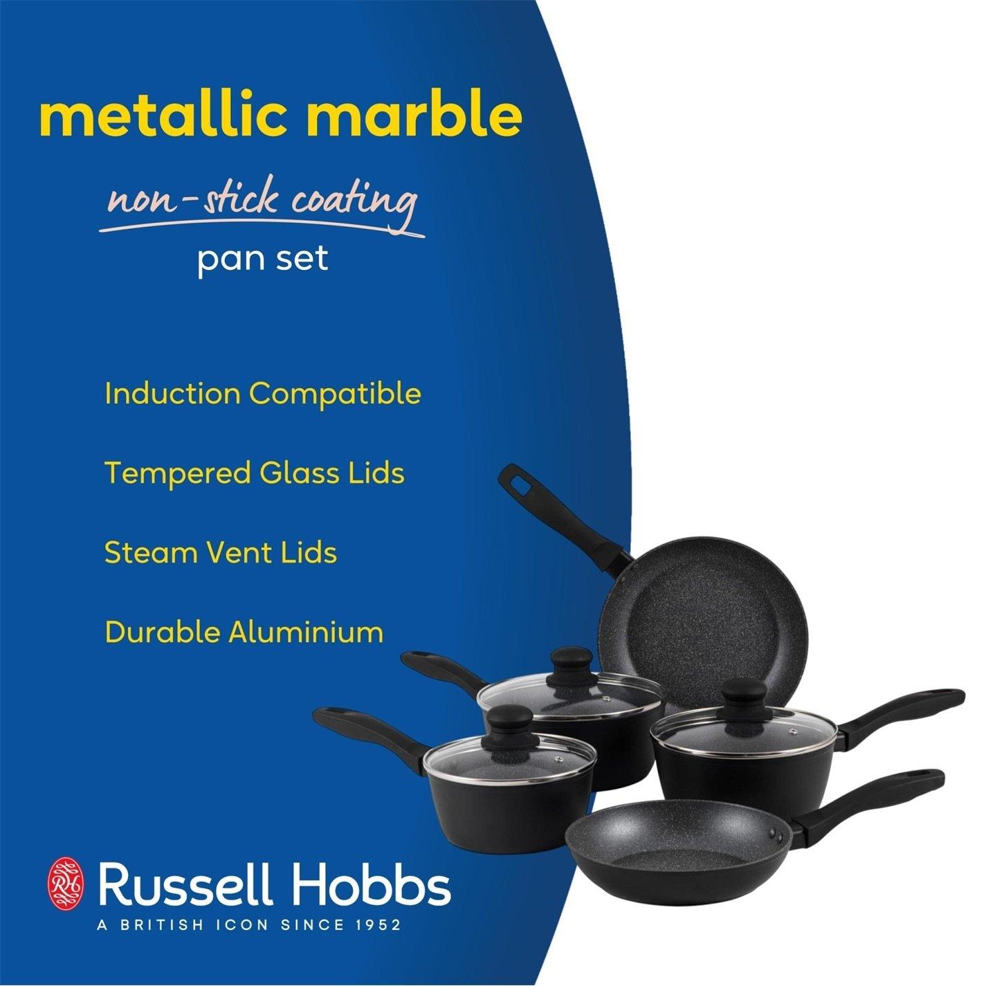 Black - Russell Hobbs - 5pc Marble PanSet 00 - 3