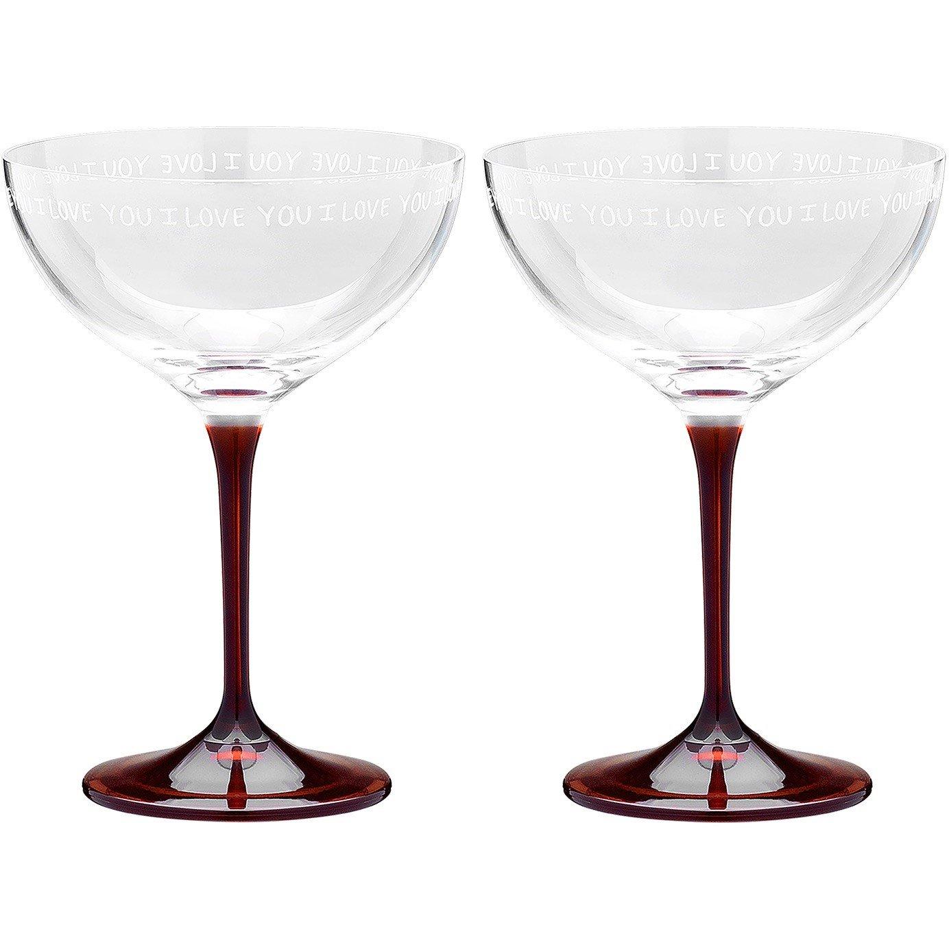 I love Glass - Anna + Nina - Anna I Love You Champagne Glass Set of 2 - 2