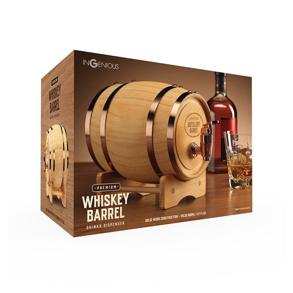 Ingenious Wooden Keg Whiskey Barrel - Brown