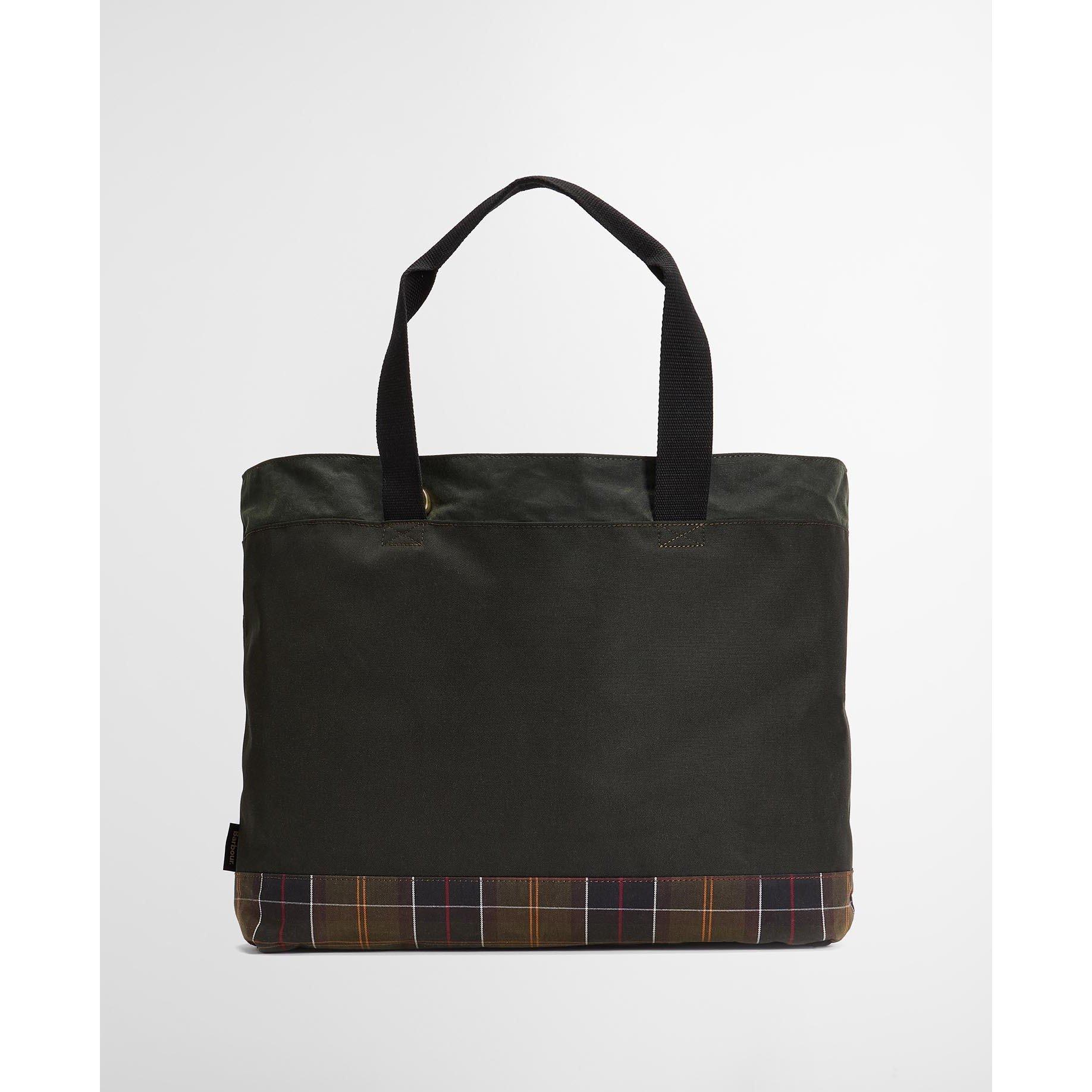Sage - Barbour - Field Waxed Tote Bag - 2