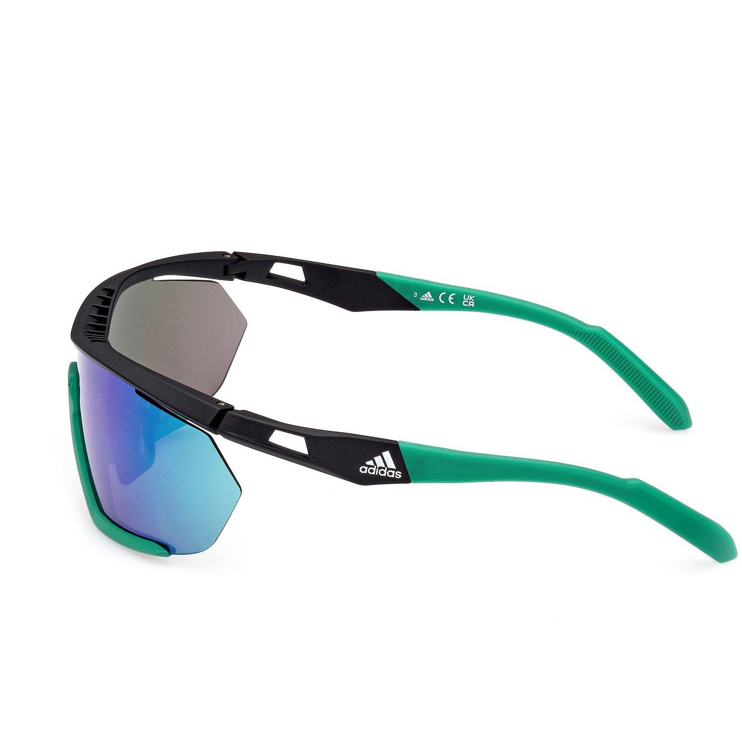 Black/Green - adidas - Adults Injected Sports Running Sunglasses - 2