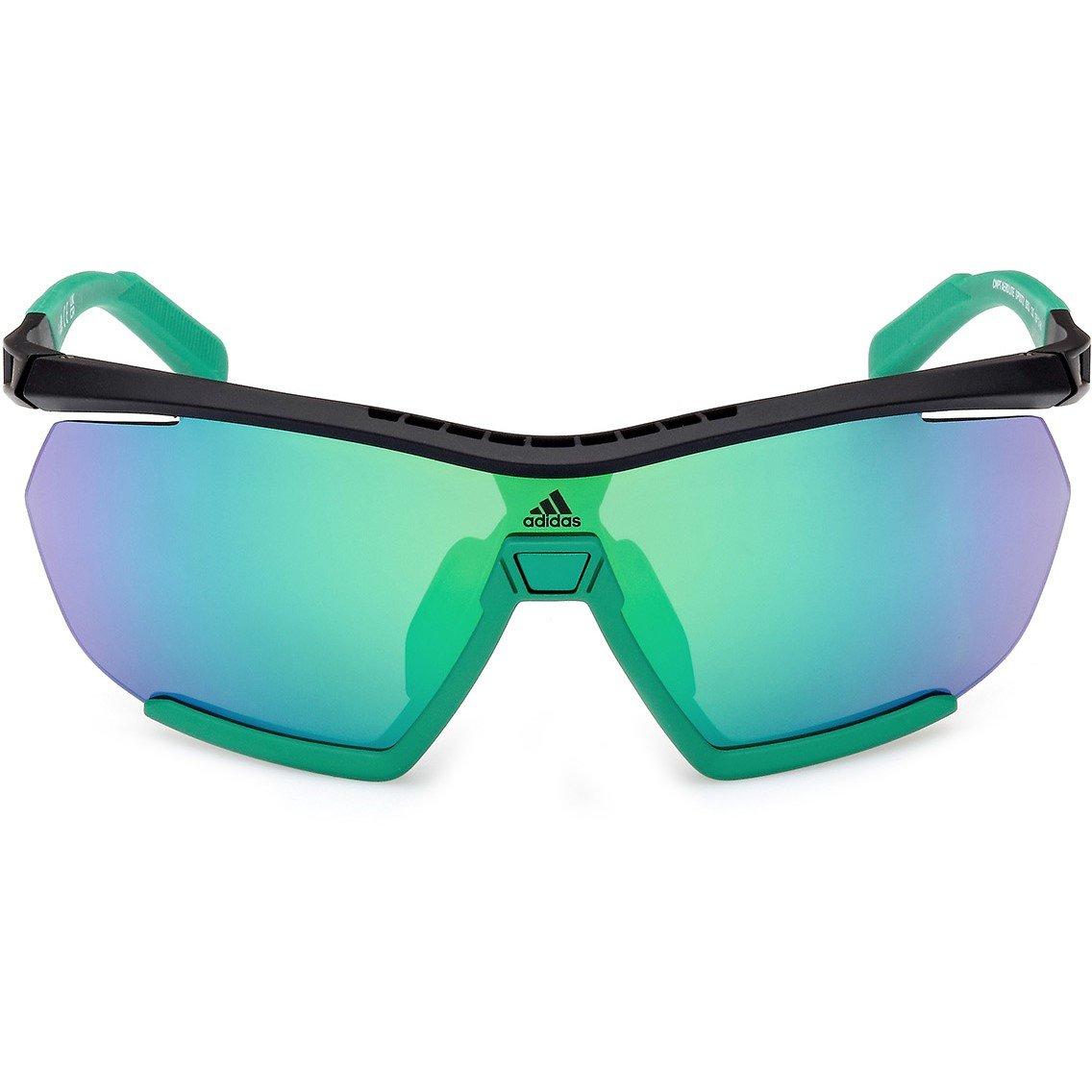 Black/Green - adidas - Adults Injected Sports Running Sunglasses - 3