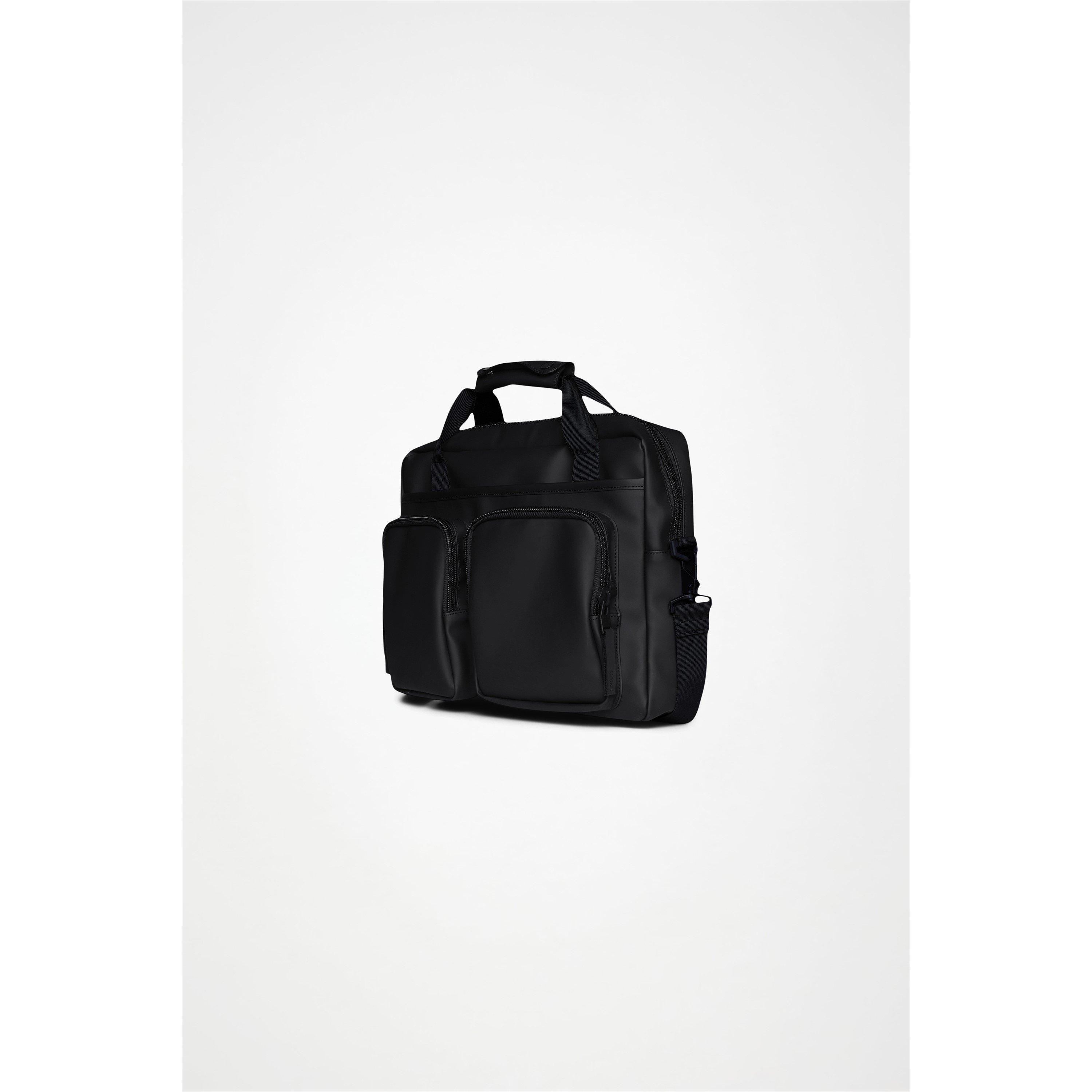 Black 01 - Rains - Texel Tech Waterproof Laptop Bag - 2