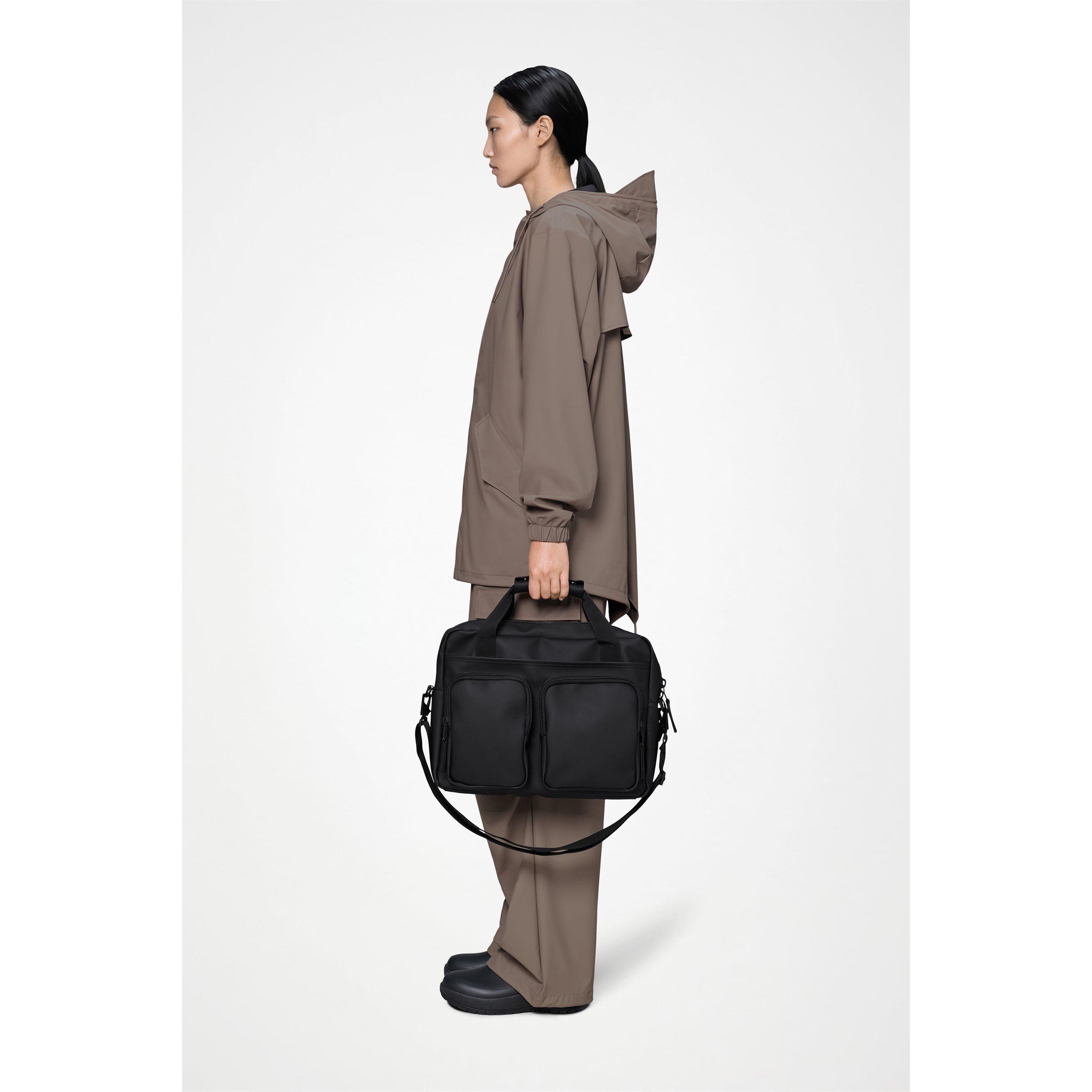 Black 01 - Rains - Texel Tech Waterproof Laptop Bag - 5