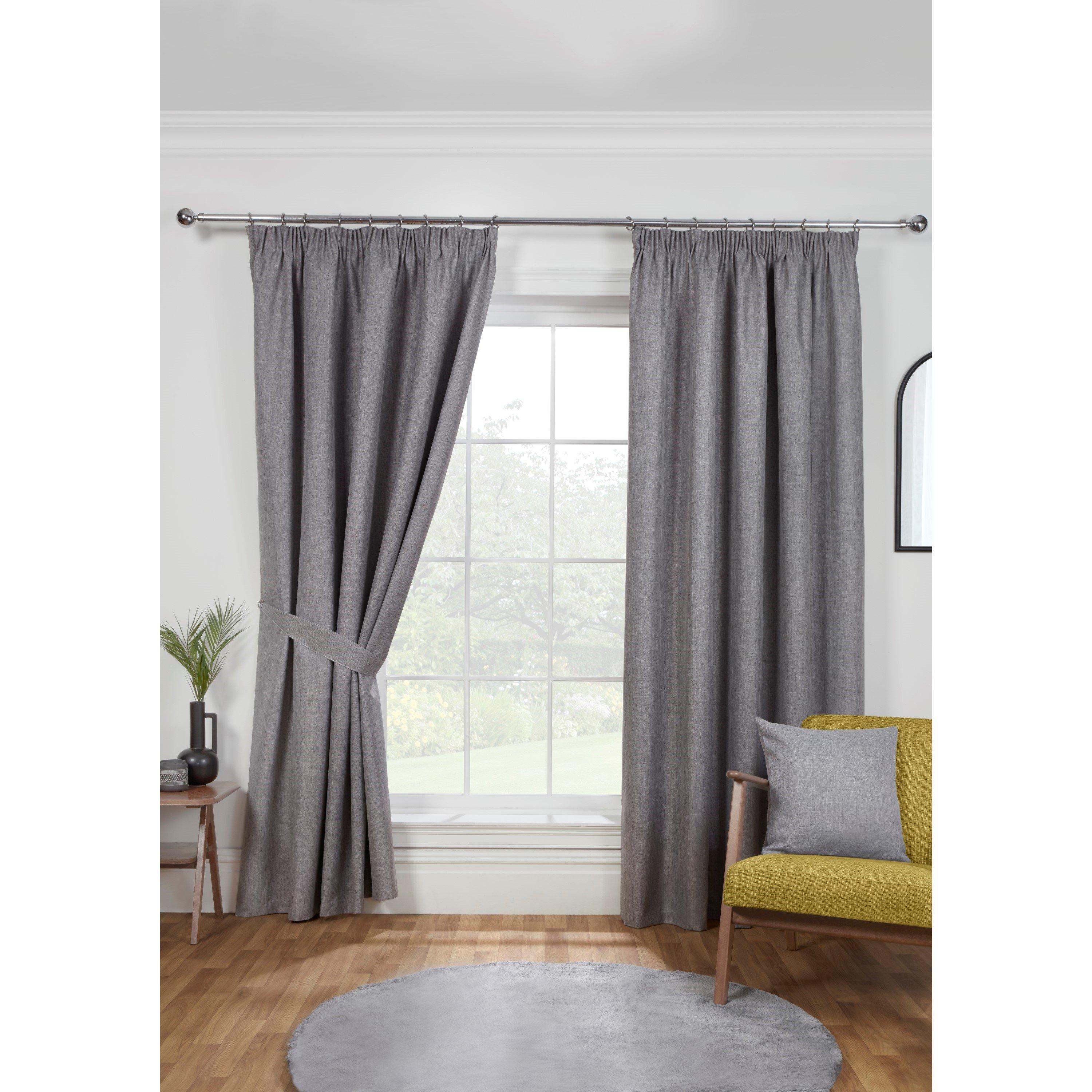 Eclipse Blackout Plain Pencil Pleat Curtains