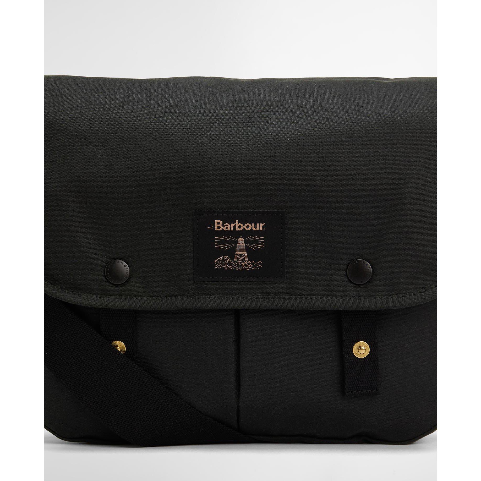 Sage - Barbour - Field Waxed Riever Crossbody Bag - 3