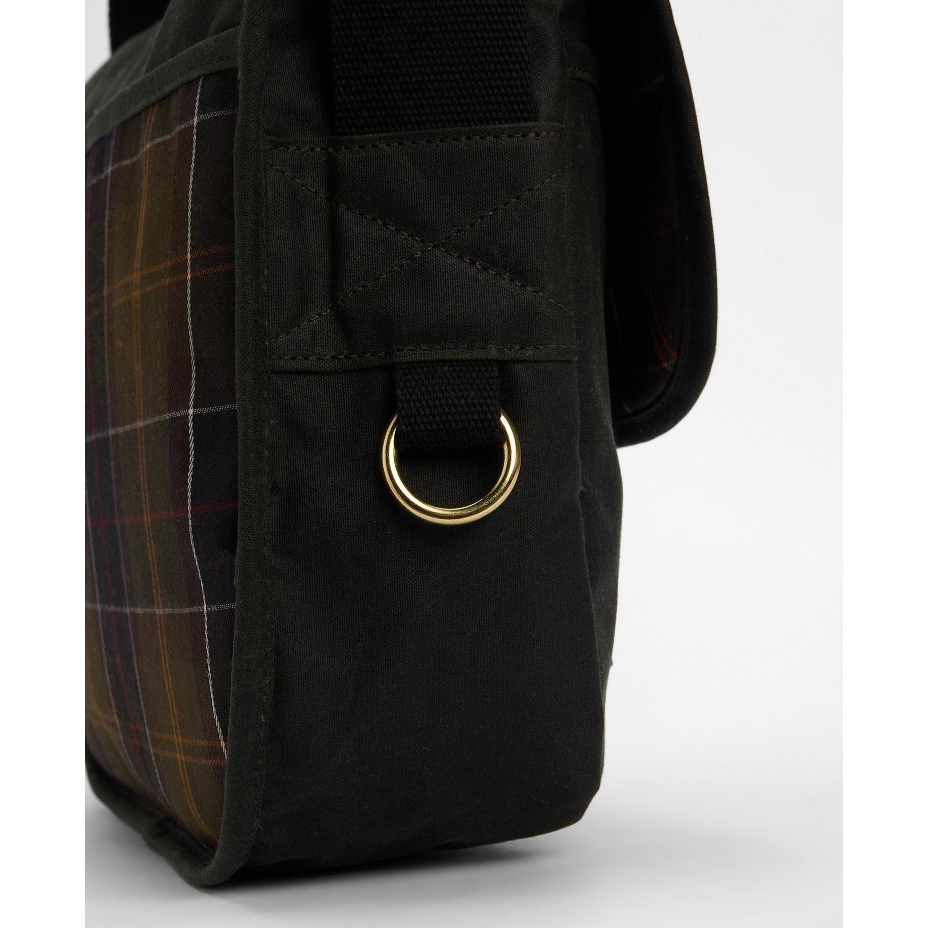 Sage - Barbour - Field Waxed Riever Crossbody Bag - 5