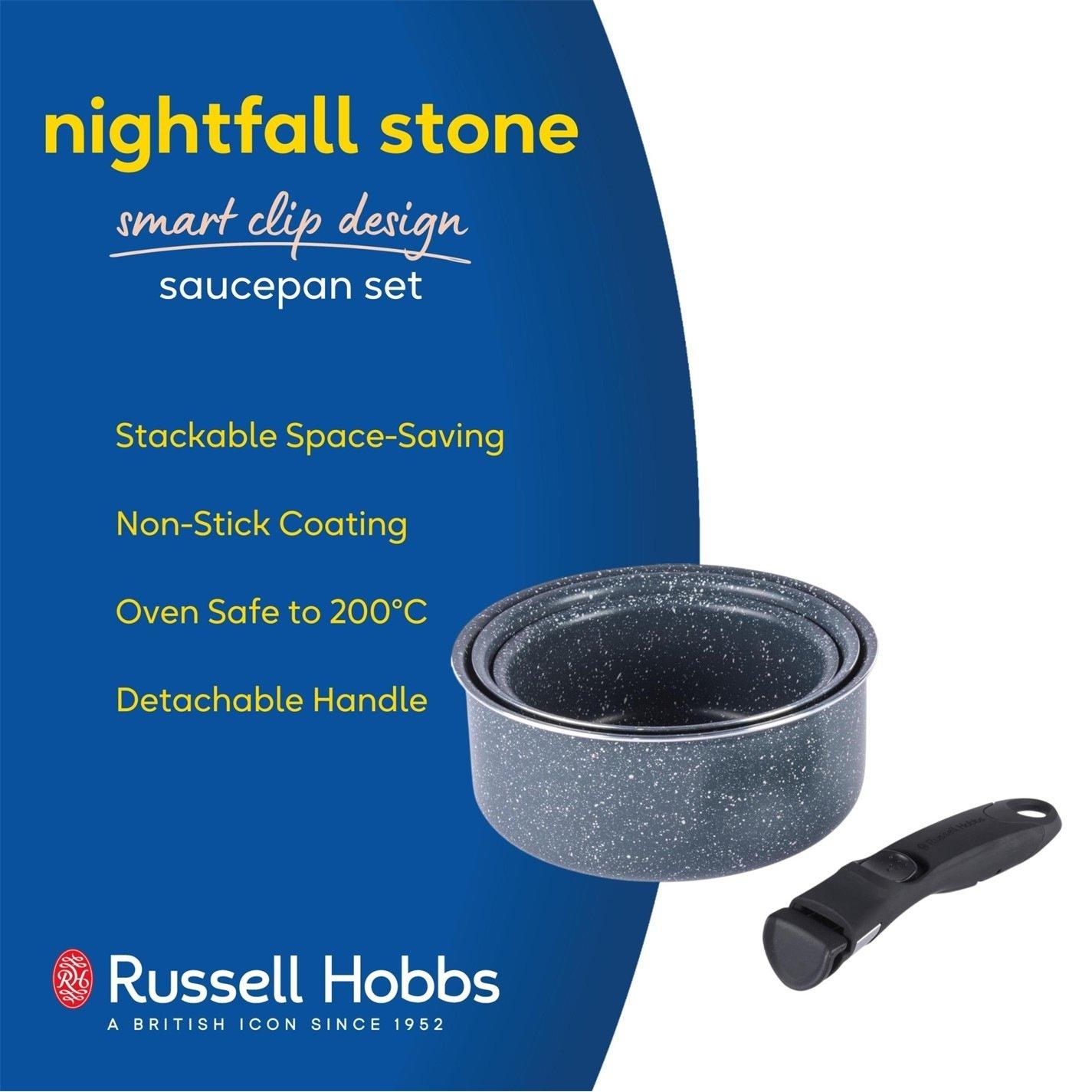 Grey - Russell Hobbs - 4pc Clip SauPan Set 00 - 2