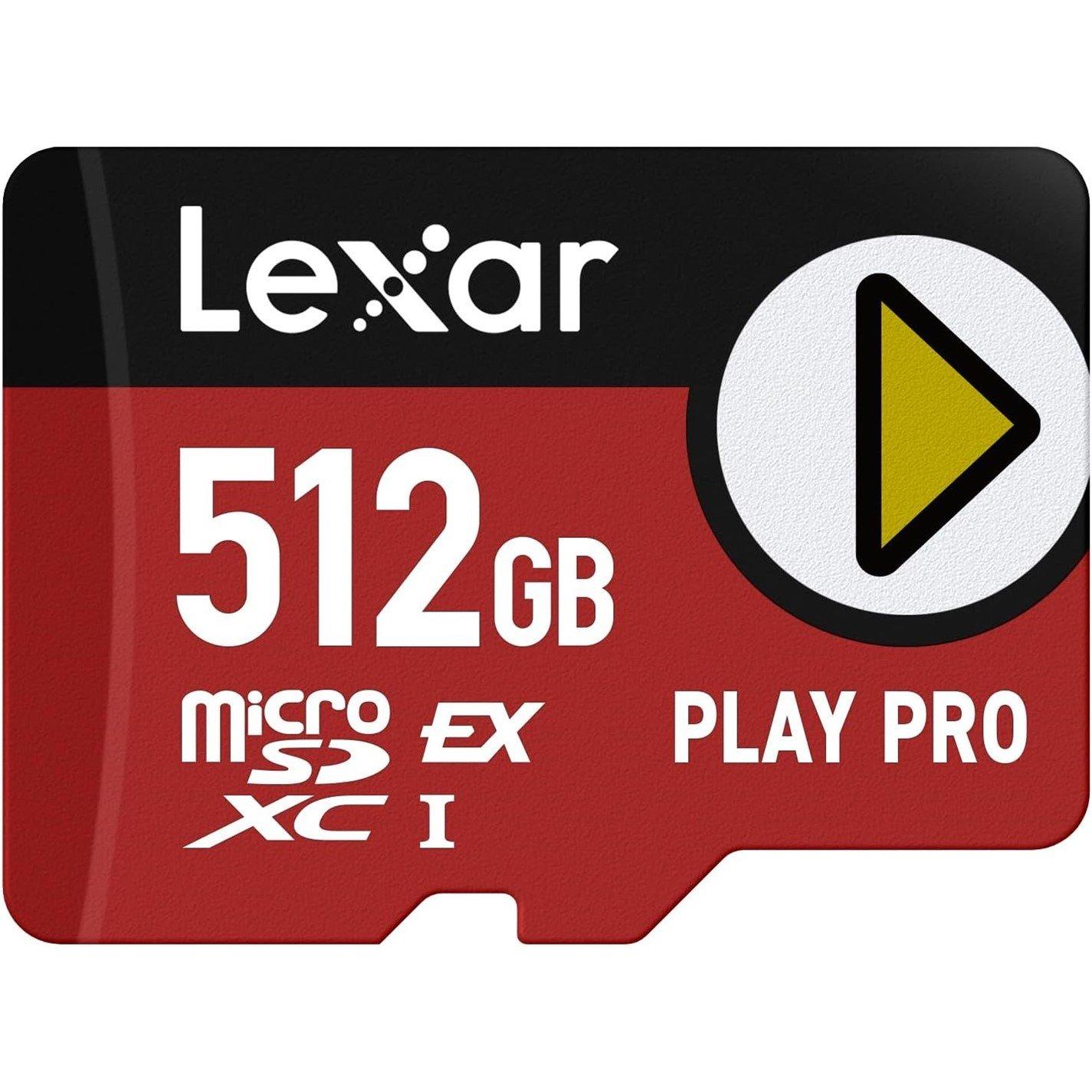 Black - Lexar - PLAY PRO 512GB microSD Express Memory Card - 1