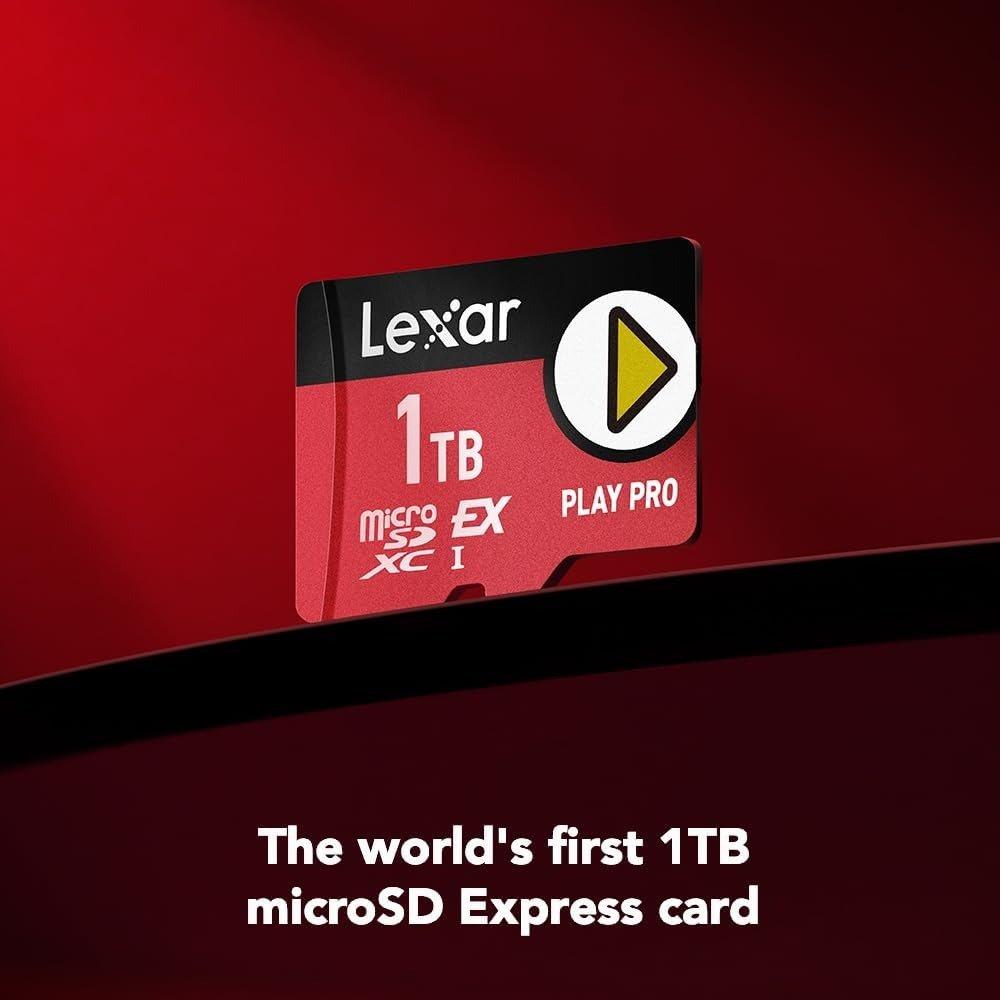 Black - Lexar - PLAY PRO 1TB microSD Express Memory Card - 2