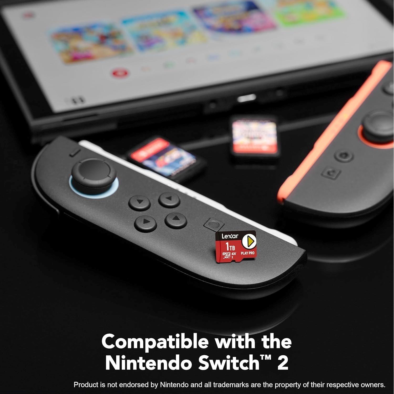 Black - Lexar - PLAY PRO 1TB microSD Express Memory Card - 3