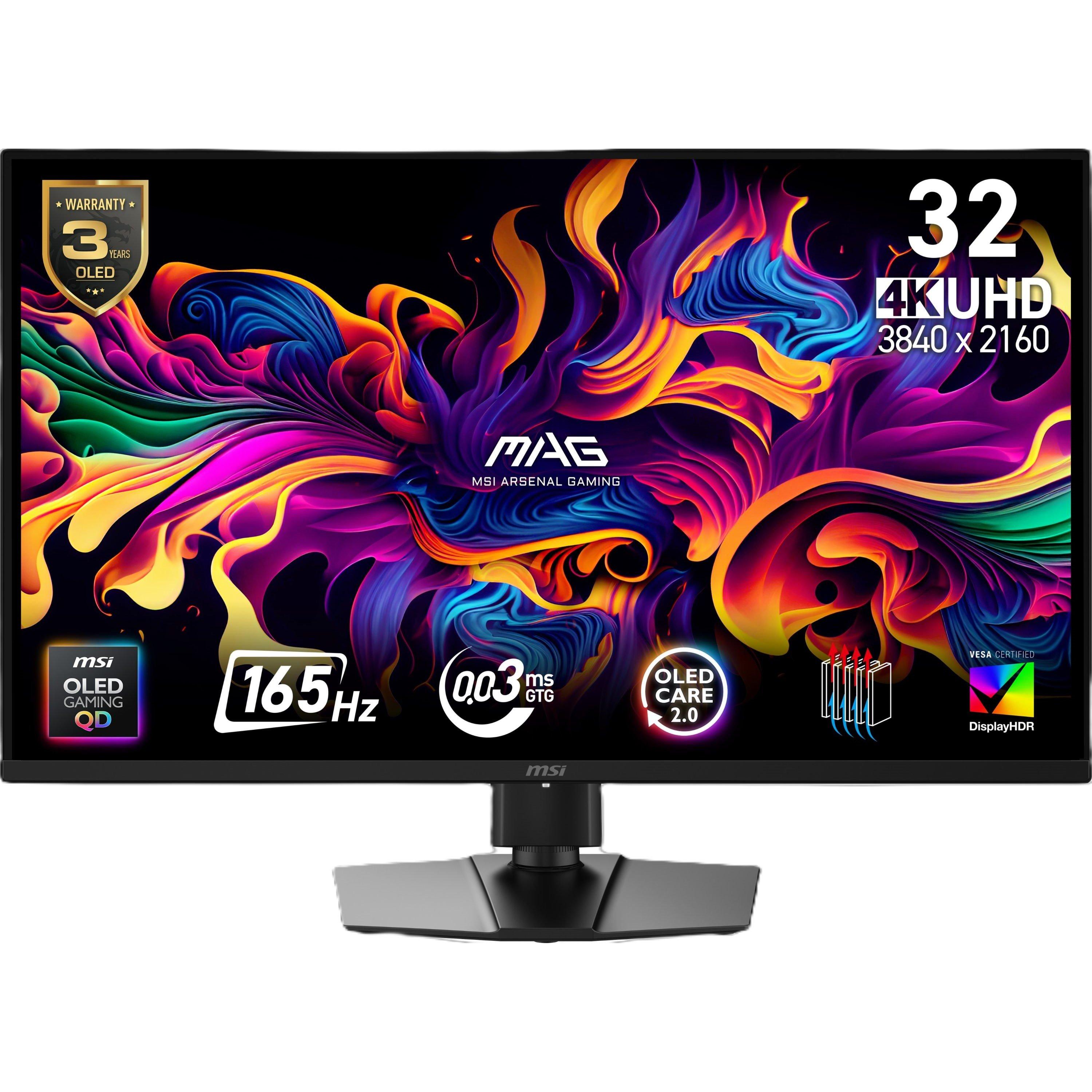 Black - MSI - MSI MAG 322UP QD-OLED E16 32 inch 165Hz 0.03ms USB-C Gaming Monitor - 1