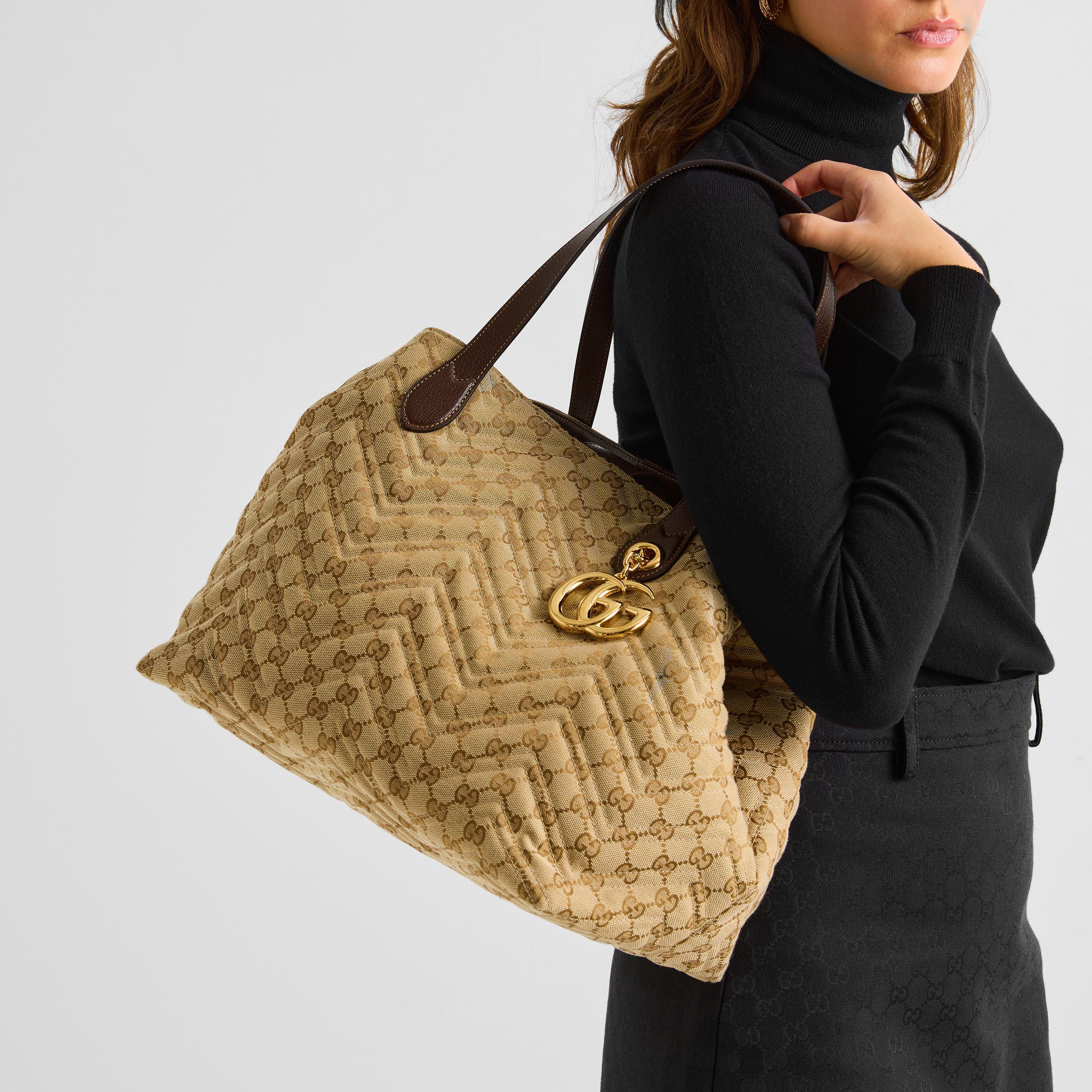 Vintage Sand - Gucci - Gucci Mrmt Tote Lrg Ld63 - 3