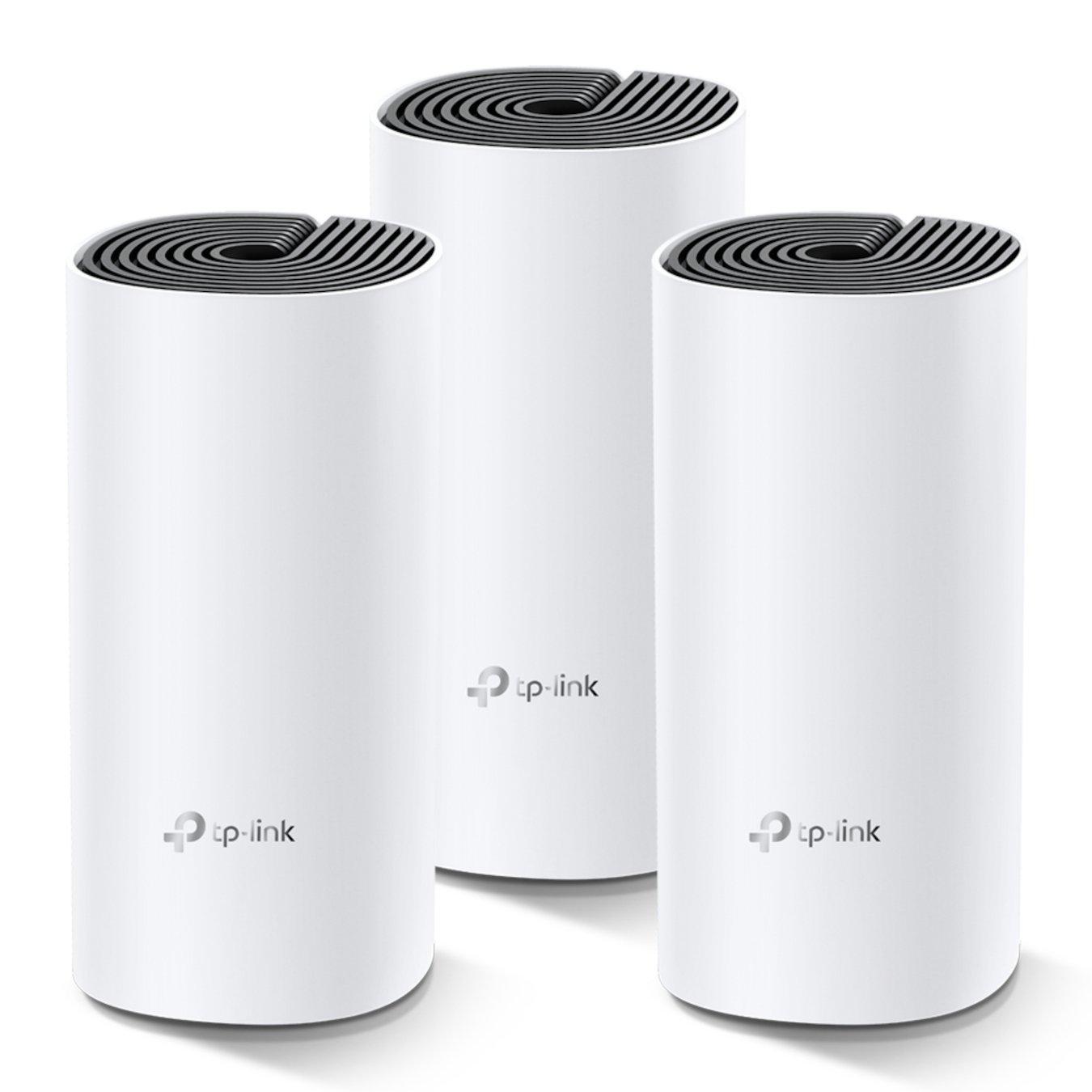 White - TP-Link - TP-LINK Deco M4 Whole Home WiFi System - Triple Pack - 1