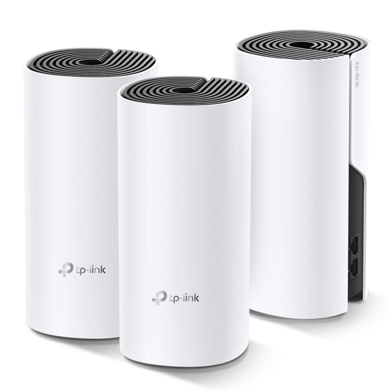 Black - TP-Link - Deco M4 Whole Home WiFi System - Triple Pack - 6