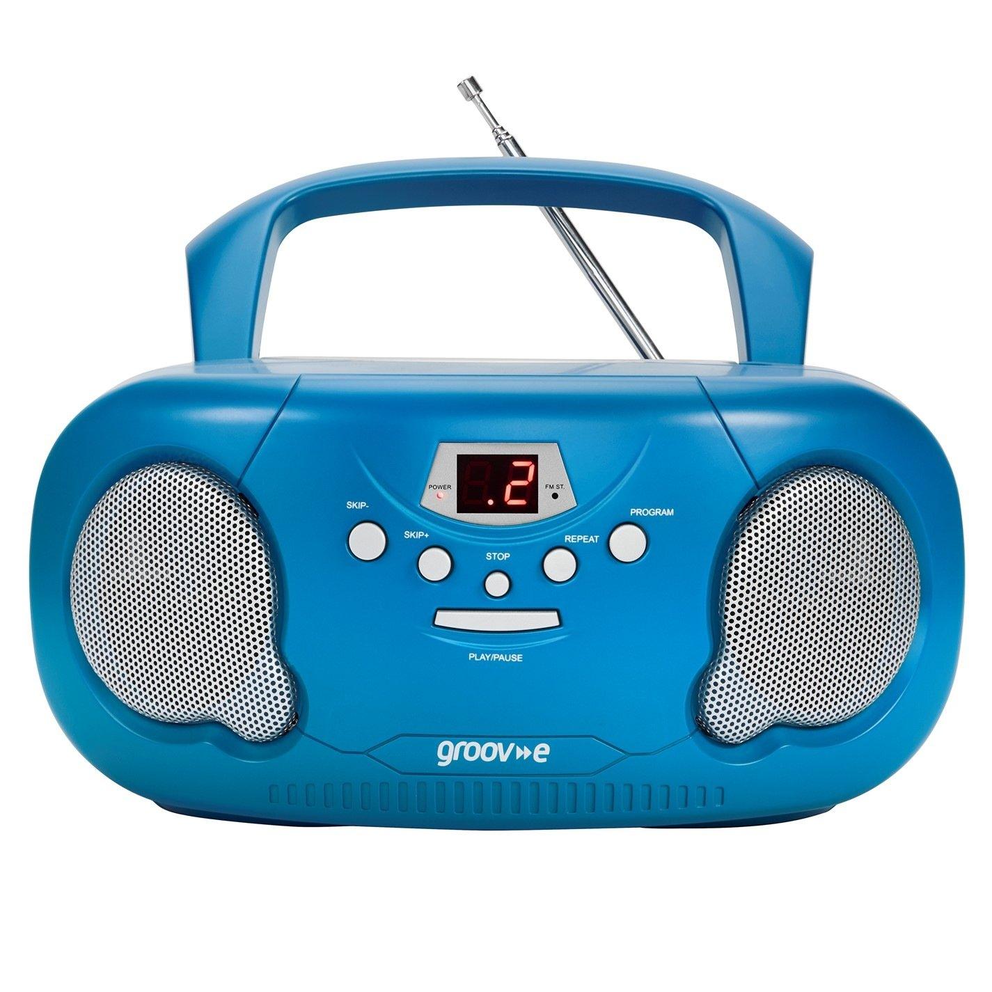 Teal - Groov-e - Original Boombox Portable CD Player with Radio - 1