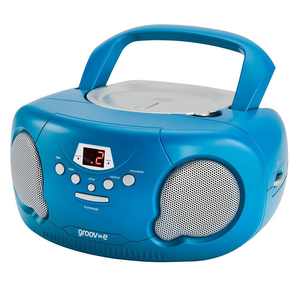 Teal - Groov-e - Original Boombox Portable CD Player with Radio - 2