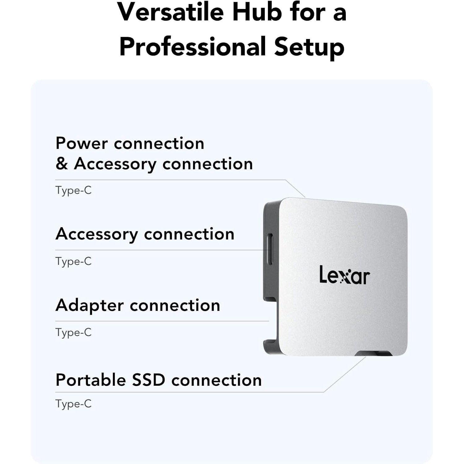 Black - Lexar - Professional SL400 GO 2TB External SSD - 3