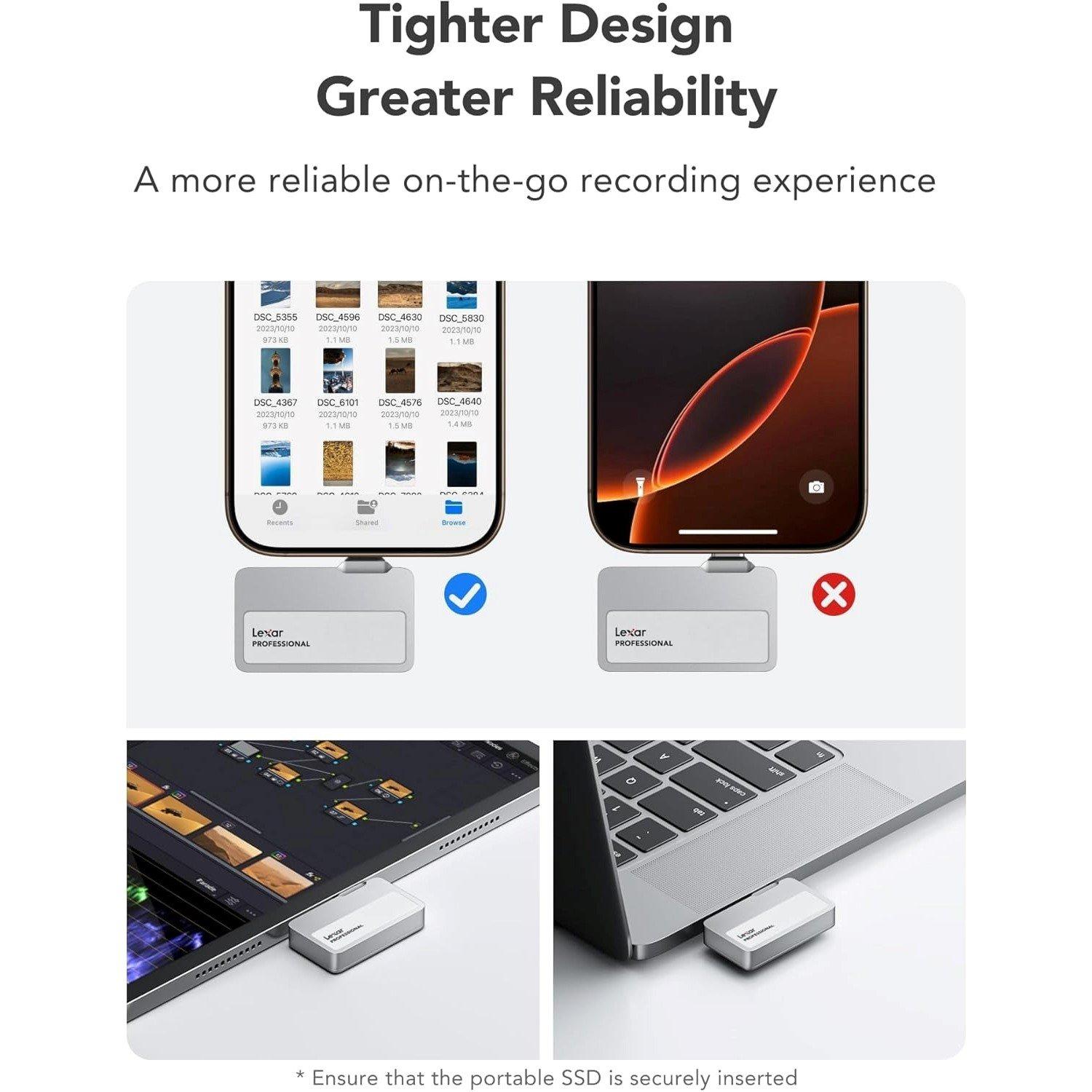 Black - Lexar - Professional SL400 GO 2TB External SSD - 4