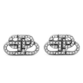 Balenciaga Bb Xs Stud Crystal Earrings