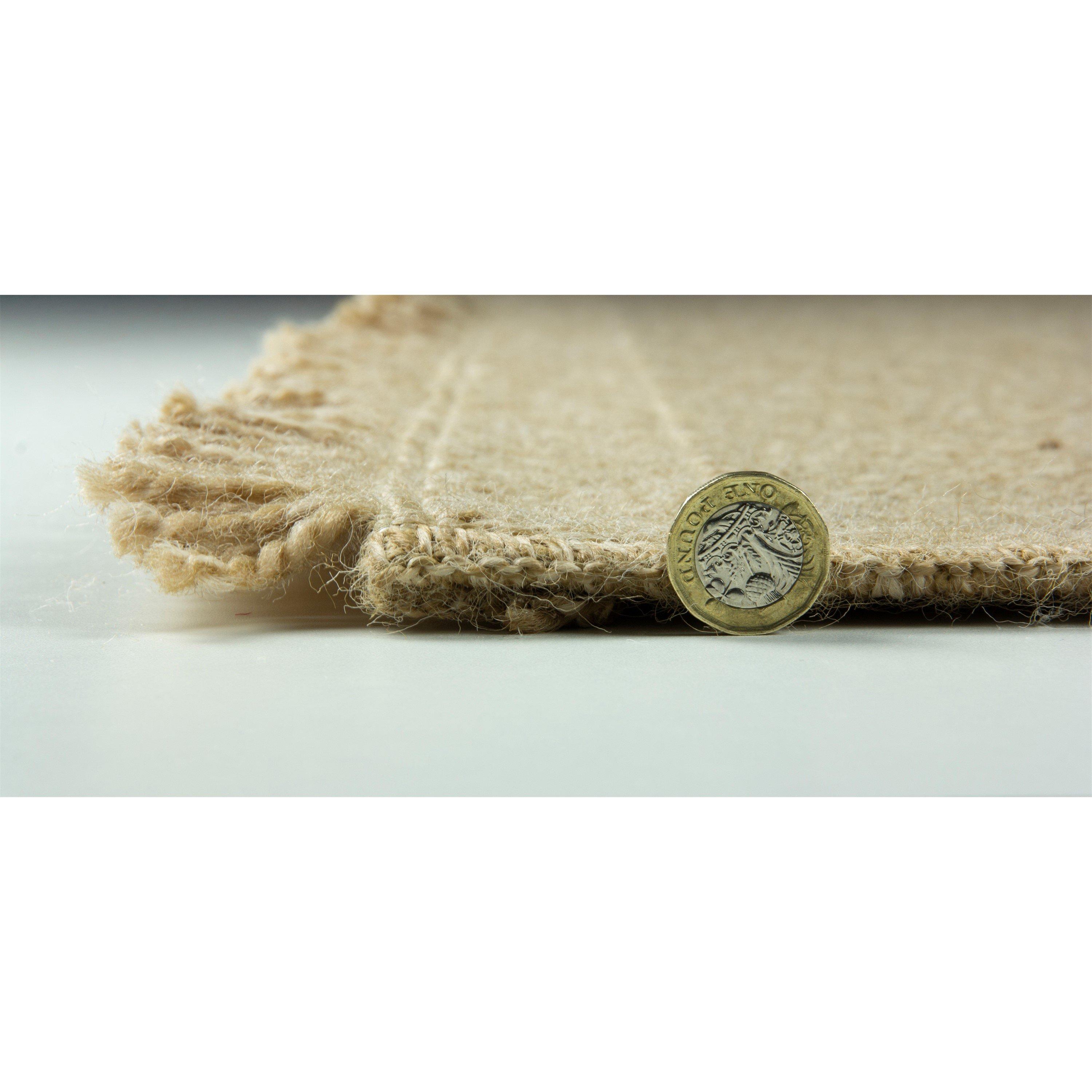 Neutral - Arthouse - Jute Effect Herringbone 160 x 230cm Rug - 3