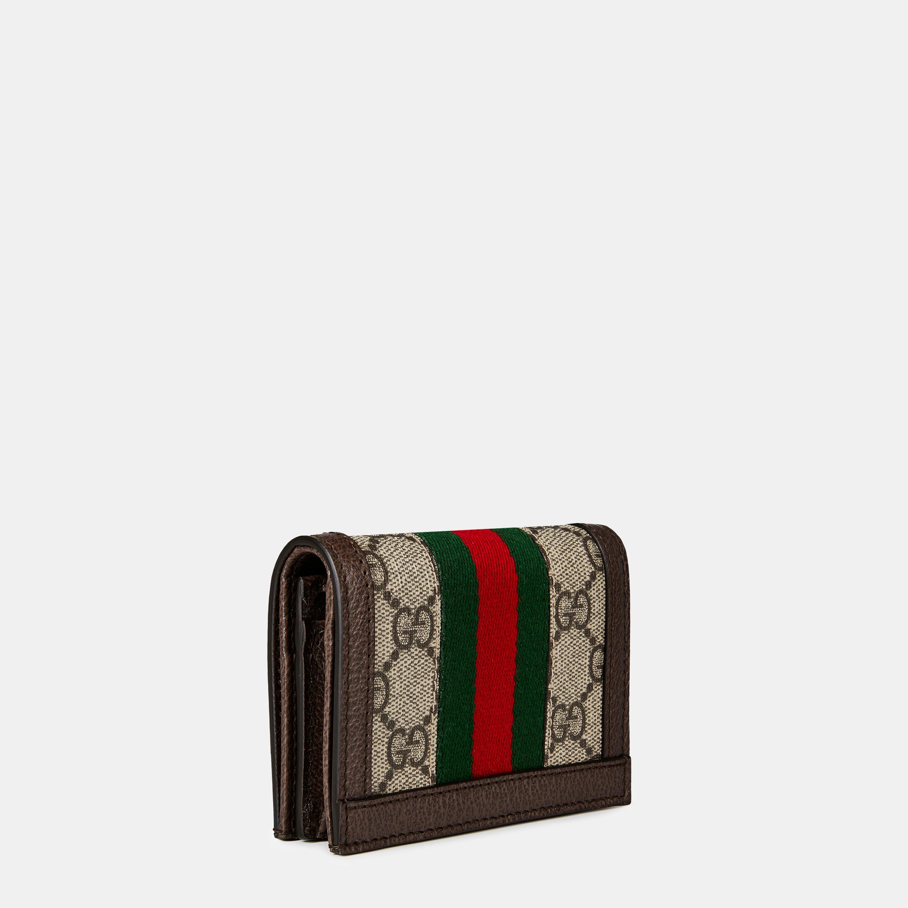 Ebony/Ac 8745 - Gucci - Women's Canvas Leather Ophidia GG Wallet - 2