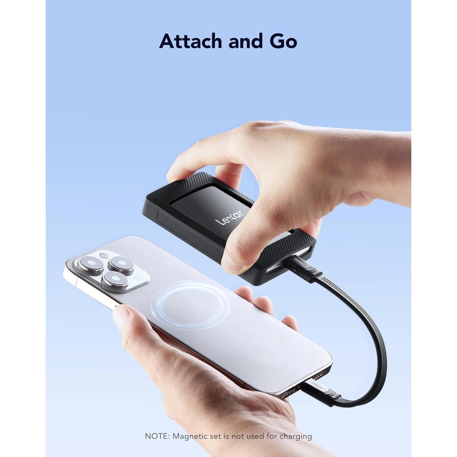 Black - Lexar - SL500M 2TB External SSD - 2