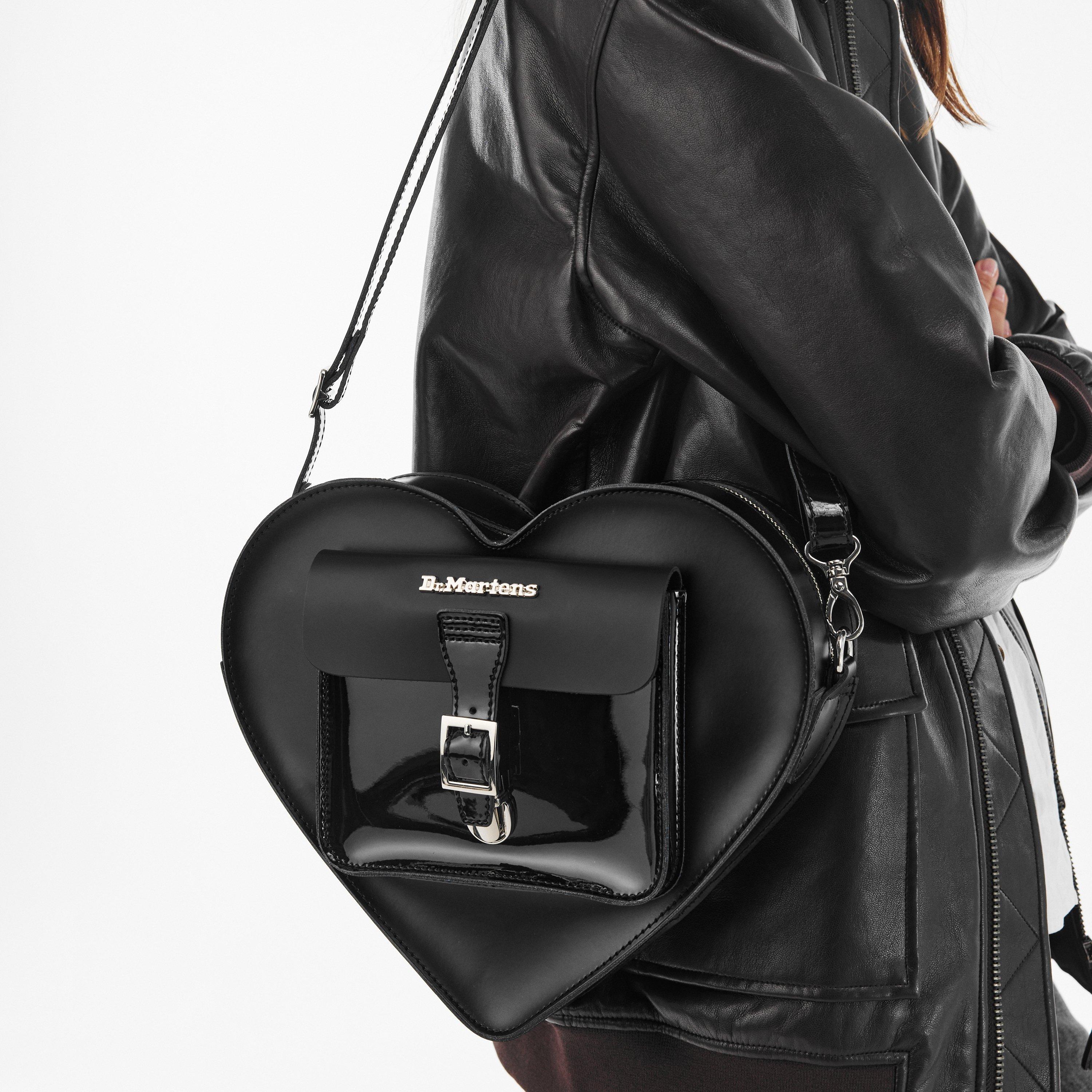 Black - Dr Martens - Women's Heart Cross Body Bags - 3