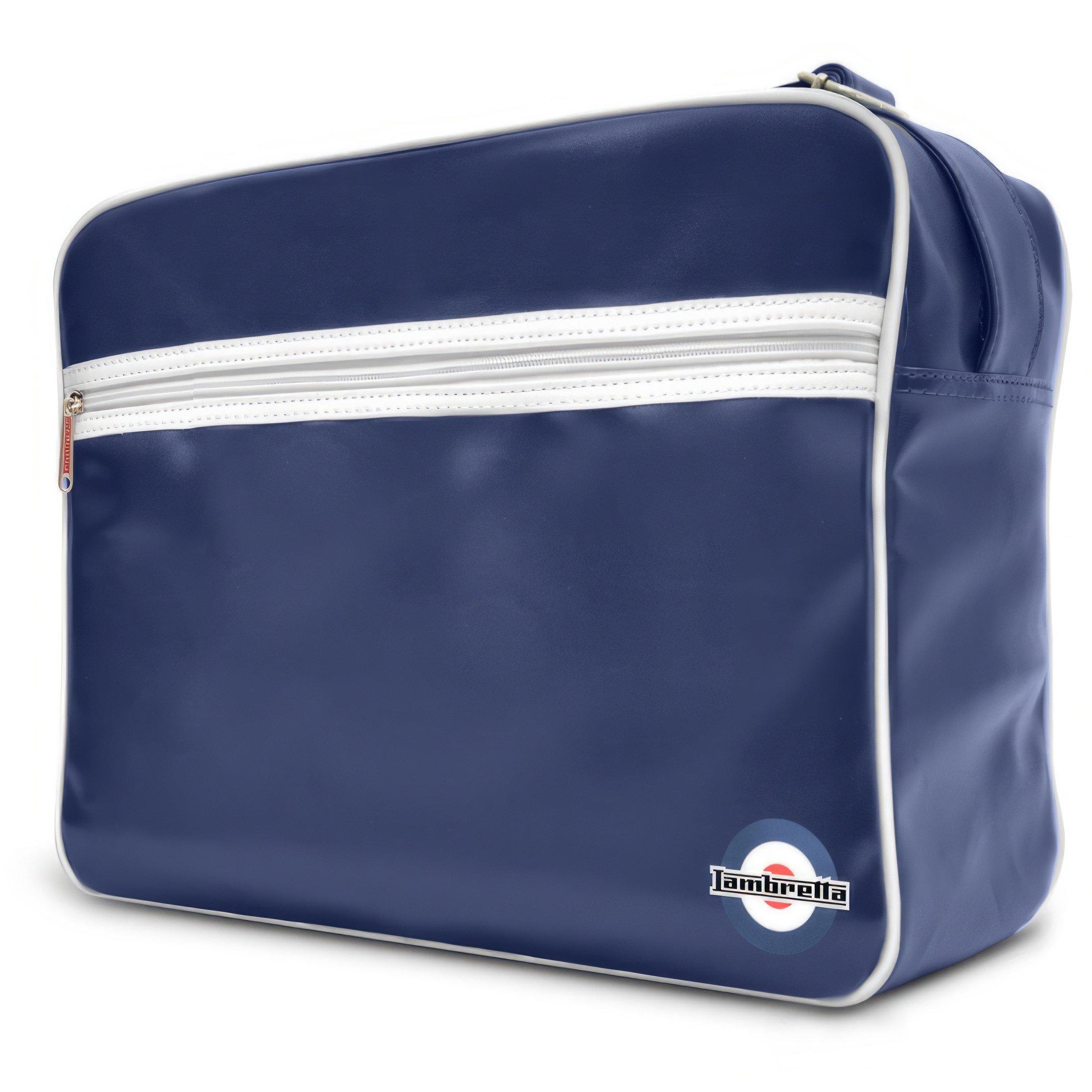 Navy/White - Lambretta - Men's Retro Flight Bag - 1