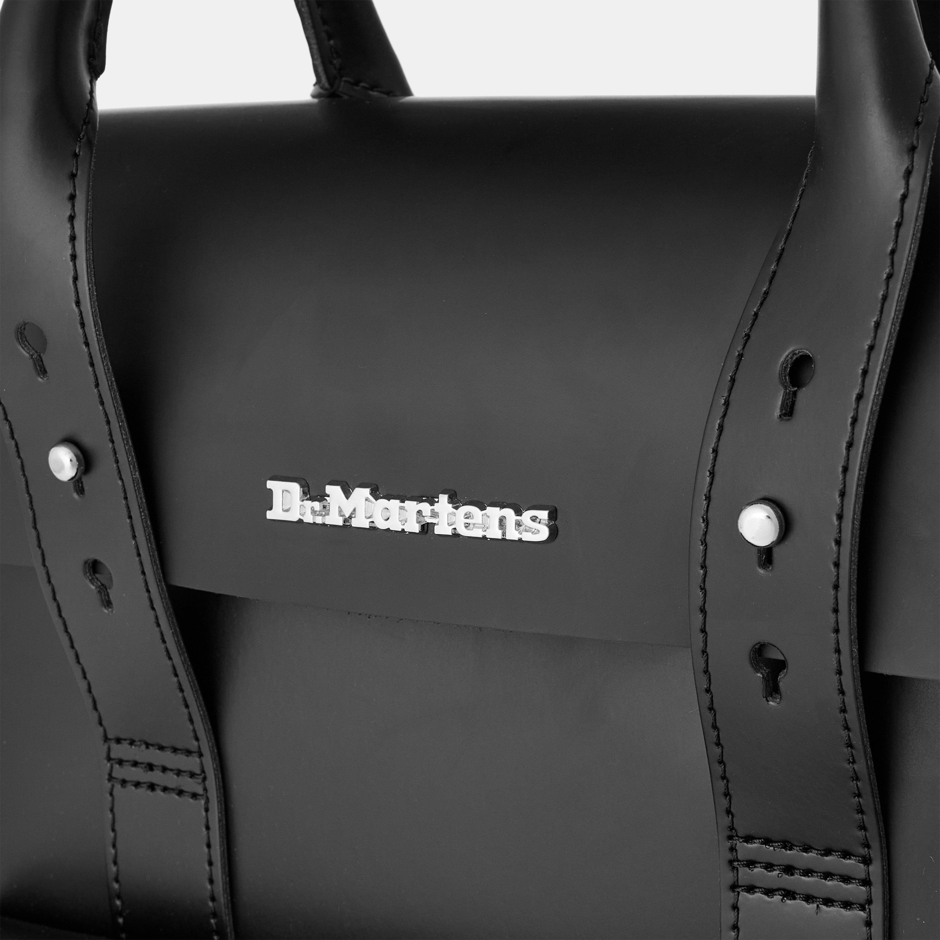 Black - Dr Martens - SMooth Leather Laptop Backpack - 4