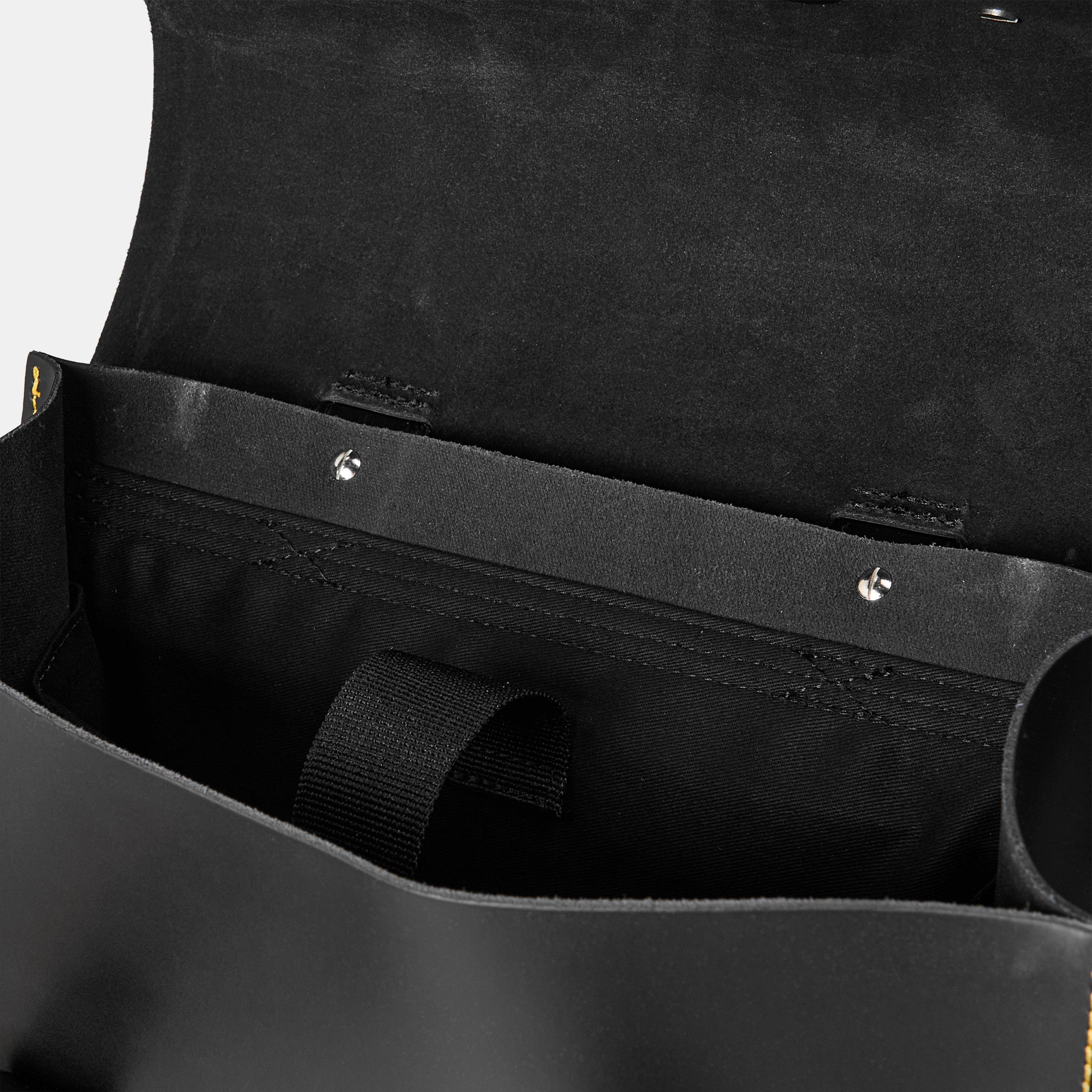 Black - Dr Martens - SMooth Leather Laptop Backpack - 5