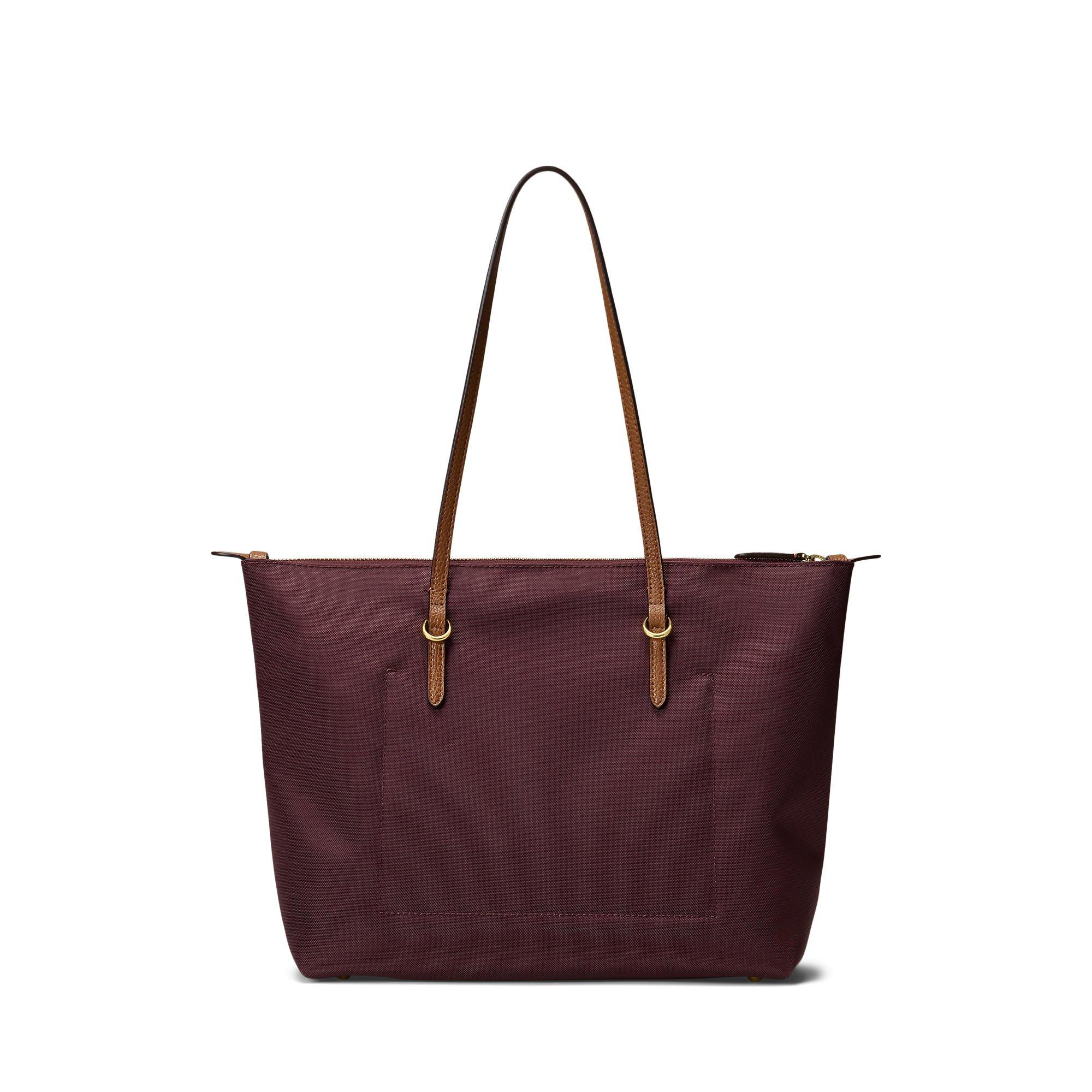 DARK GARNET - Lauren by Ralph Lauren - Medium Keaton Tote Bag - 2