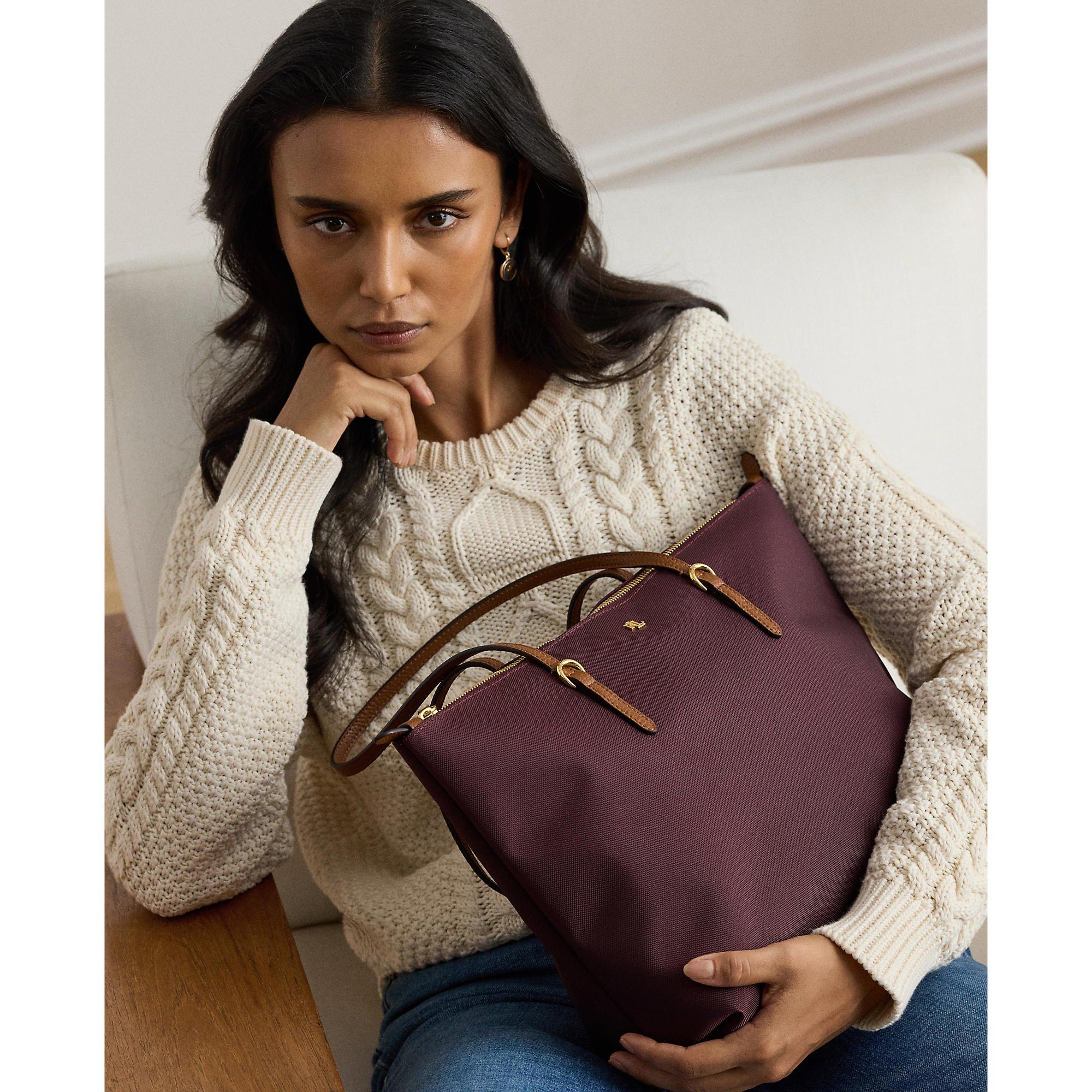 DARK GARNET - Lauren by Ralph Lauren - Medium Keaton Tote Bag - 3