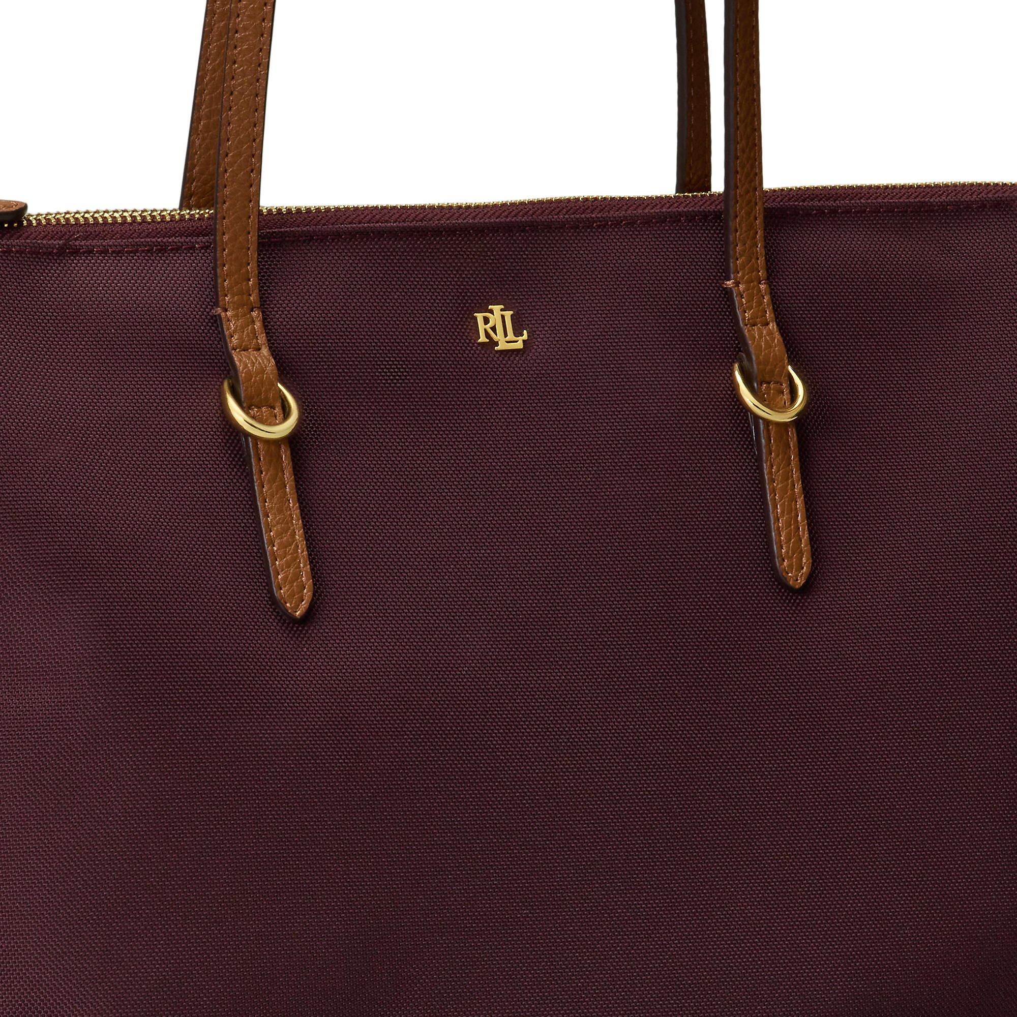 DARK GARNET - Lauren by Ralph Lauren - Medium Keaton Tote Bag - 4