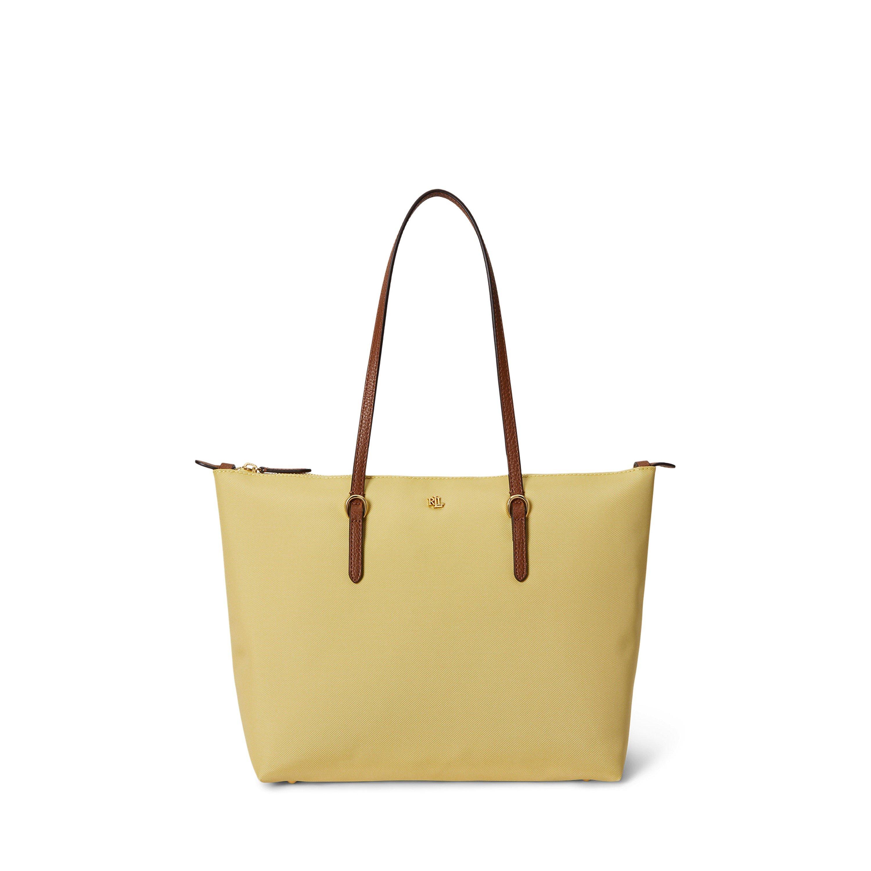 Lauren by Ralph Lauren Medium Keaton Tote Bag - Lemon Sorbet