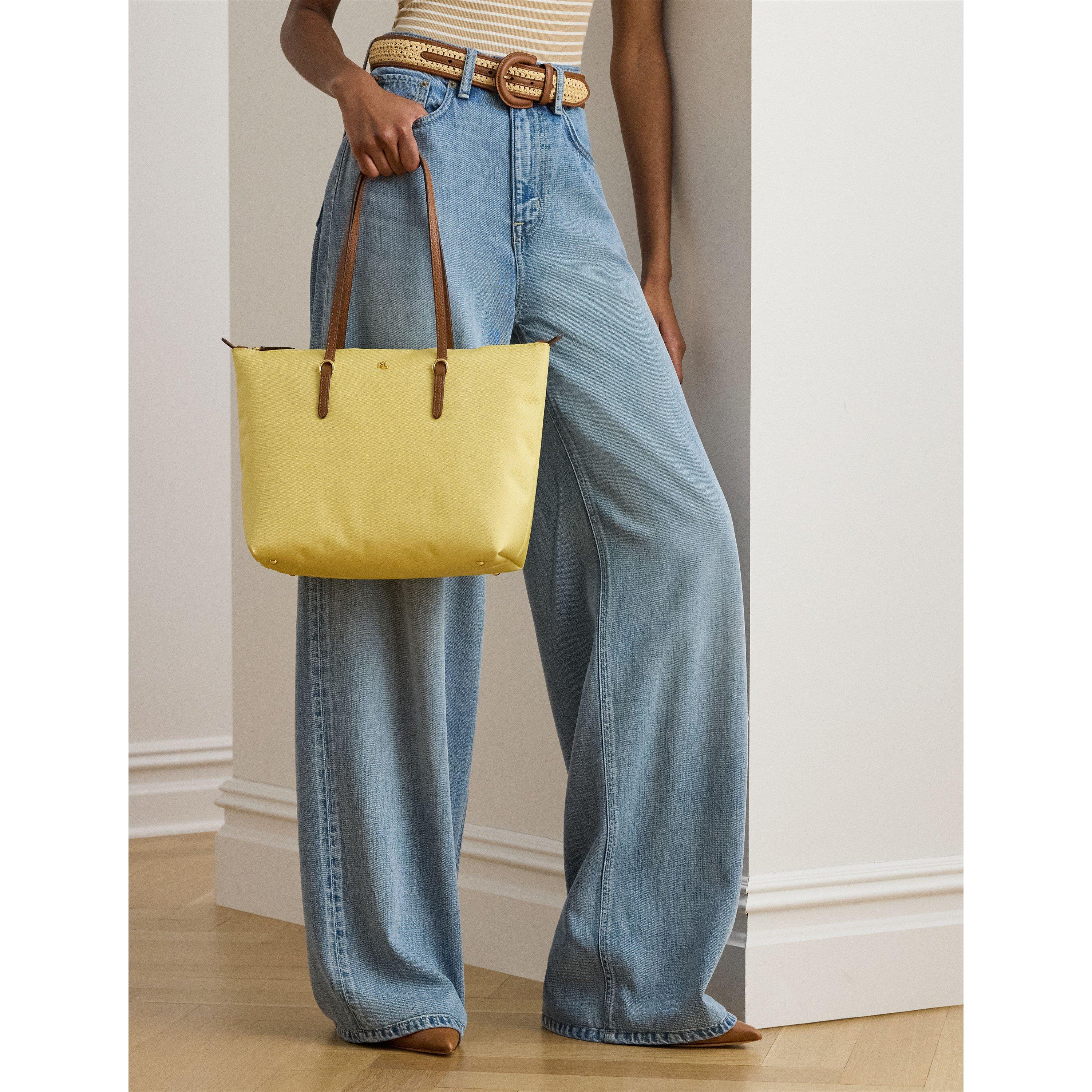 Lemon Sorbet - Lauren by Ralph Lauren - Medium Keaton Tote Bag - 3