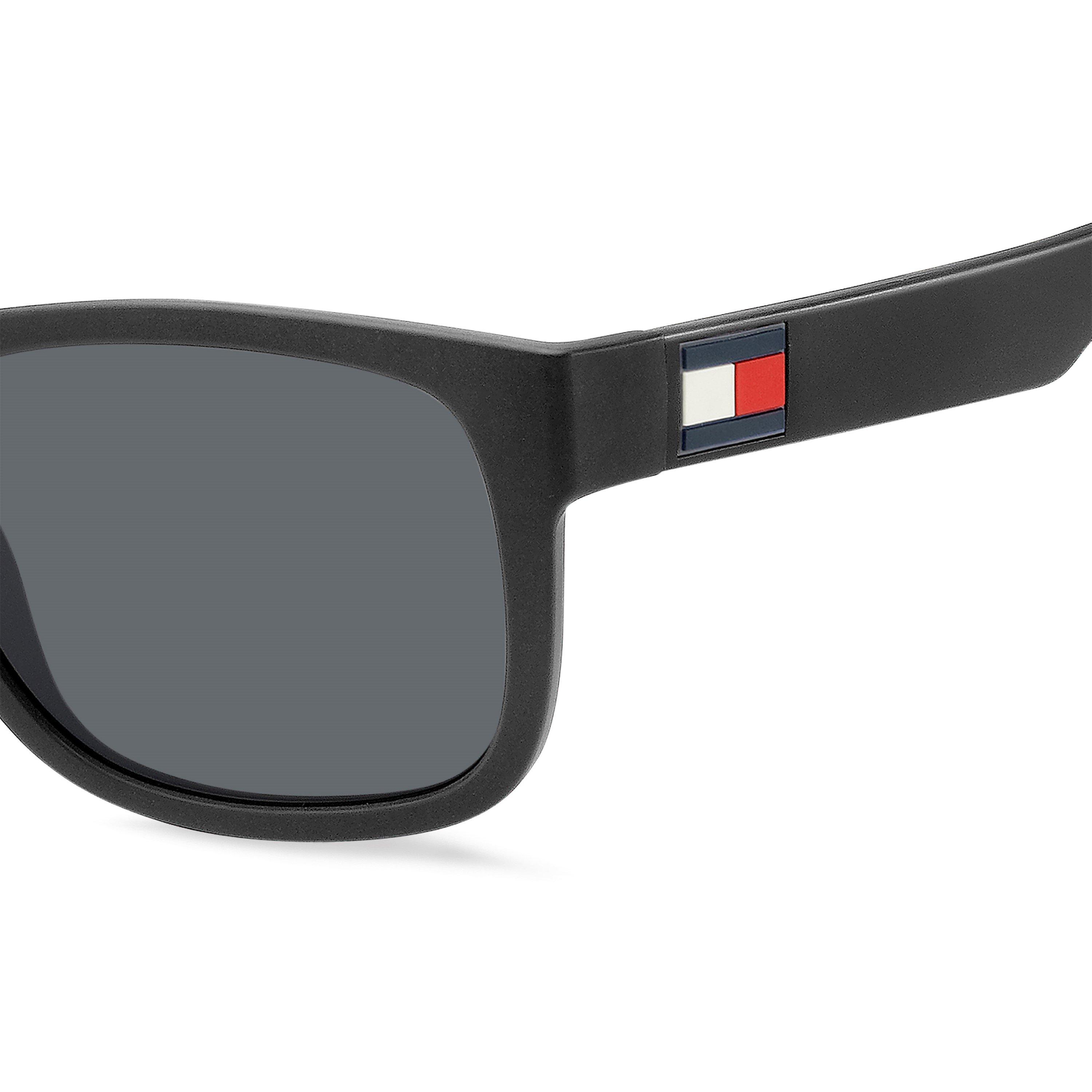 Black Grey - Tommy Hilfiger - Men's Nautical Flag Rectangle Sunglasses - 3