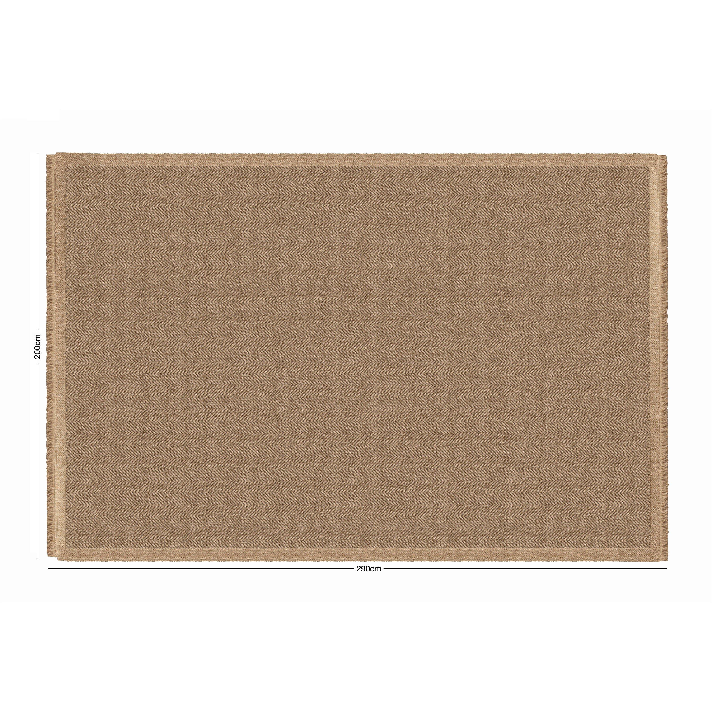 Neutral - Arthouse - Jute Effect Herringbone 200 x 290cm Rug - 5