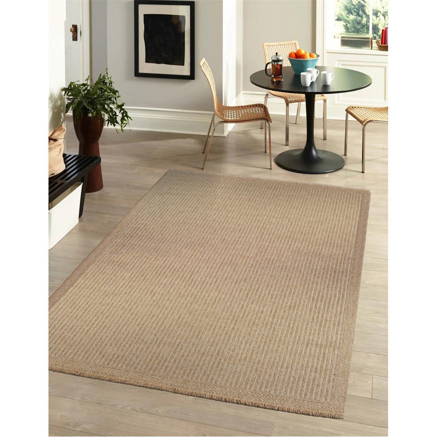 Arthouse  Jute Effect Weave 120 X 170Cm Rug - Neutral - 120x170cm