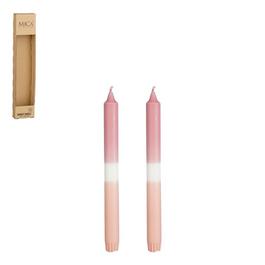 Mica Dip-dye dinner candle stearin 2 pieces