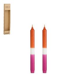 Mica Dip-dye dinner candle stearin 2 pieces