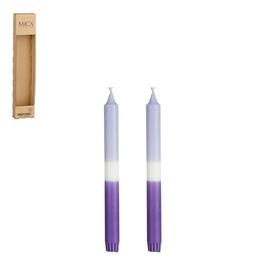 Mica Dip-dye dinner candle stearin 2 pieces